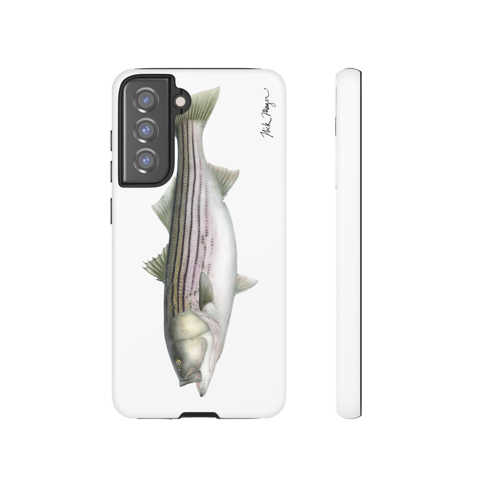 30 lb Striper White Phone Case (Samsung) Printify