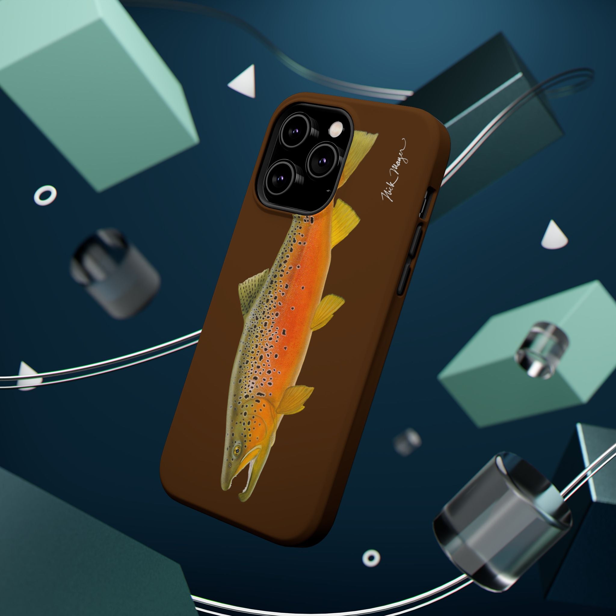 Brown Trout 2 Brown MagSafe iPhone Case, Limited Run