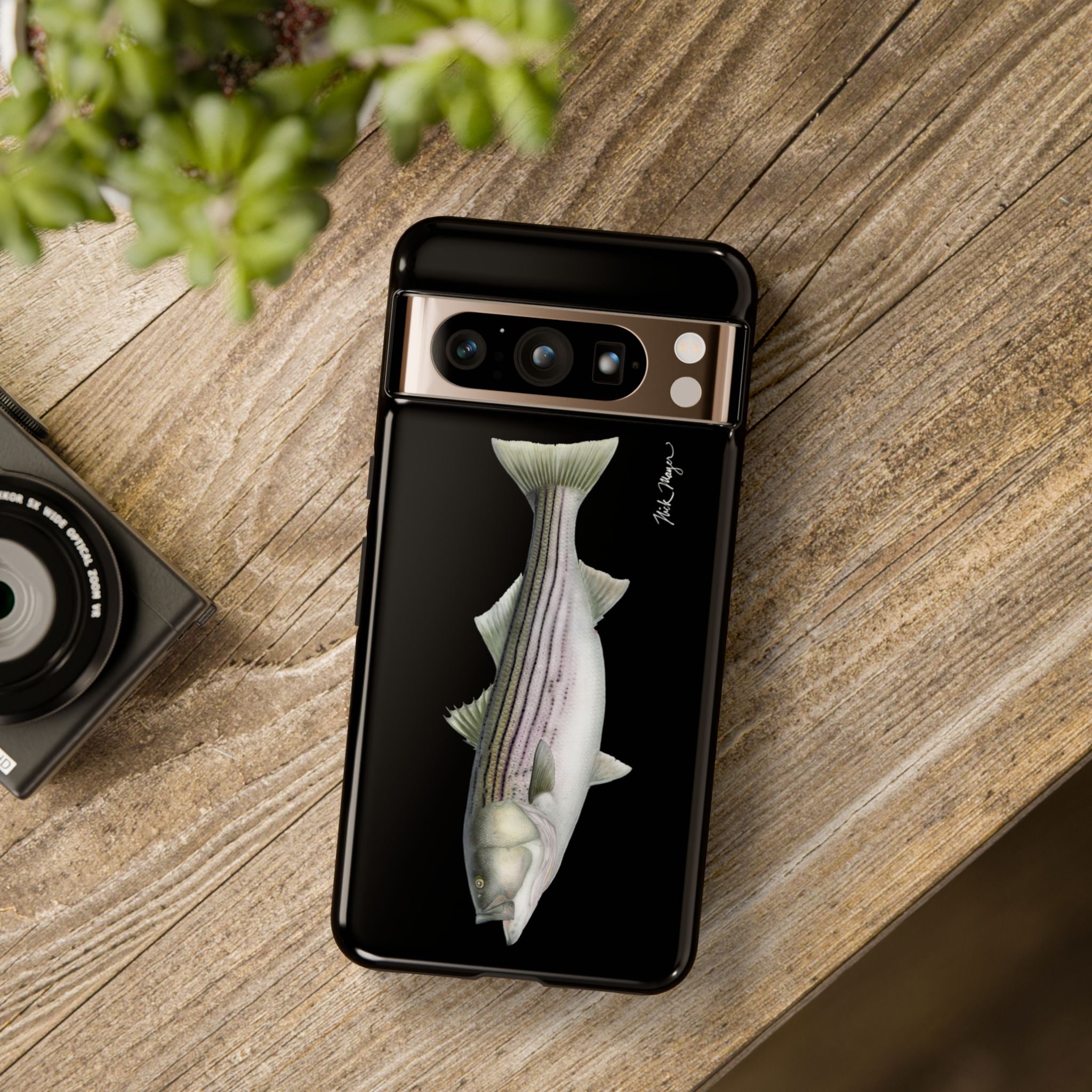 30 lb Striper Black Phone Case (Samsung) Printify