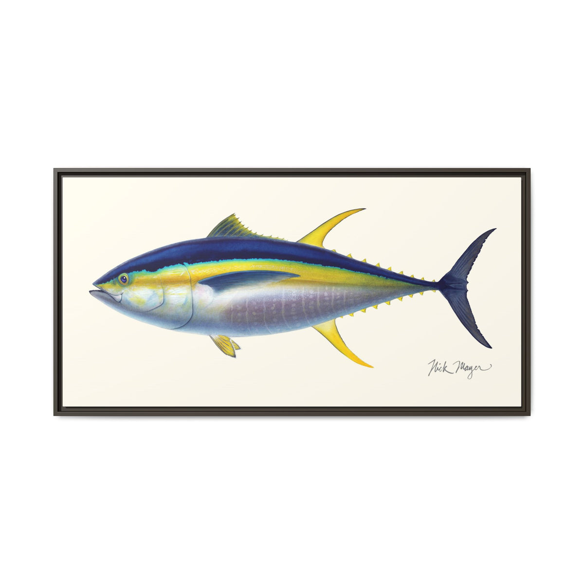 Yellowfin Tuna Framed Canvas Print Printify