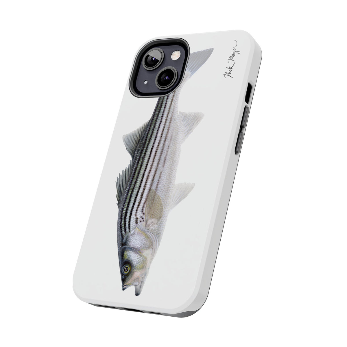 Schoolie Striper White Phone Case (iPhone) Printify