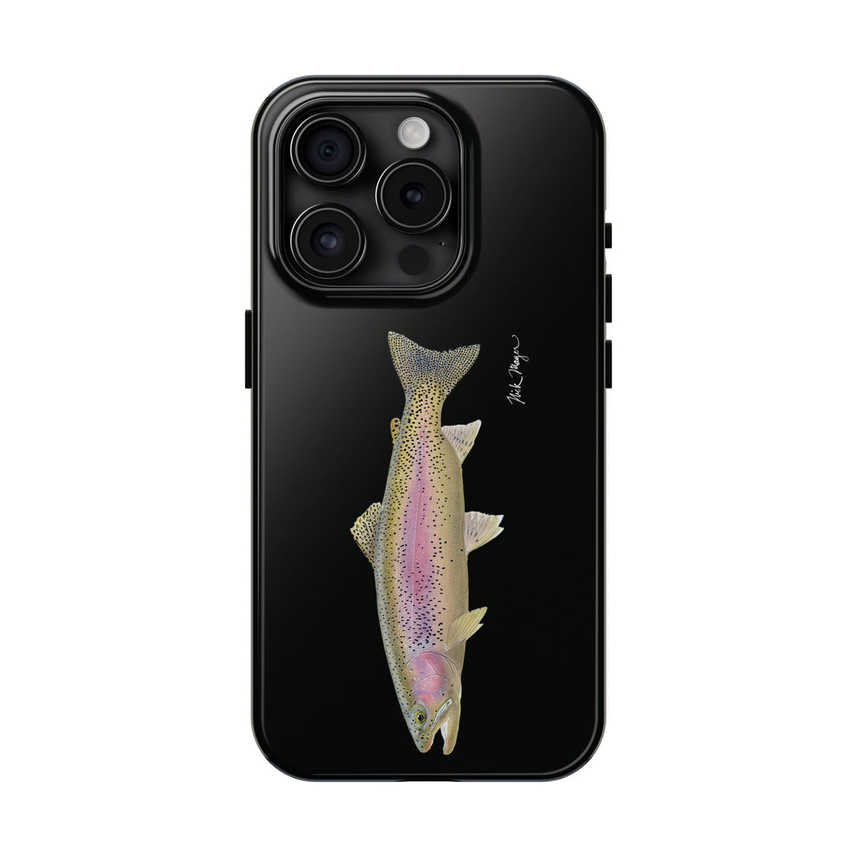 Rainbow Trout 3 Black iPhone Case Printify