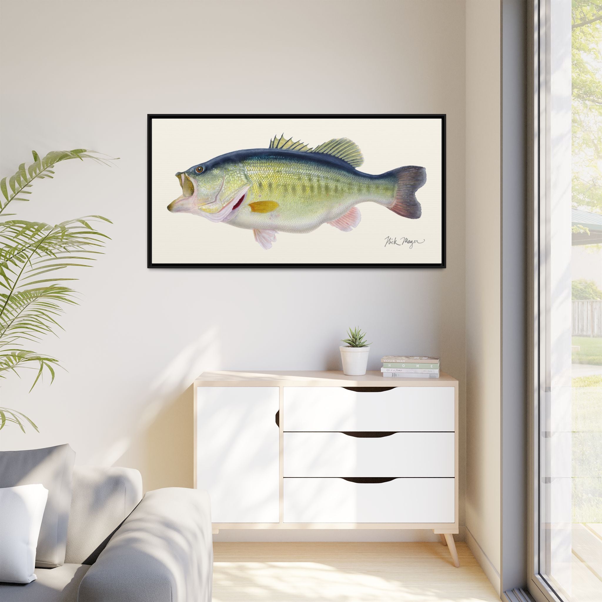 Largemouth Bass 3 Framed Canvas Print