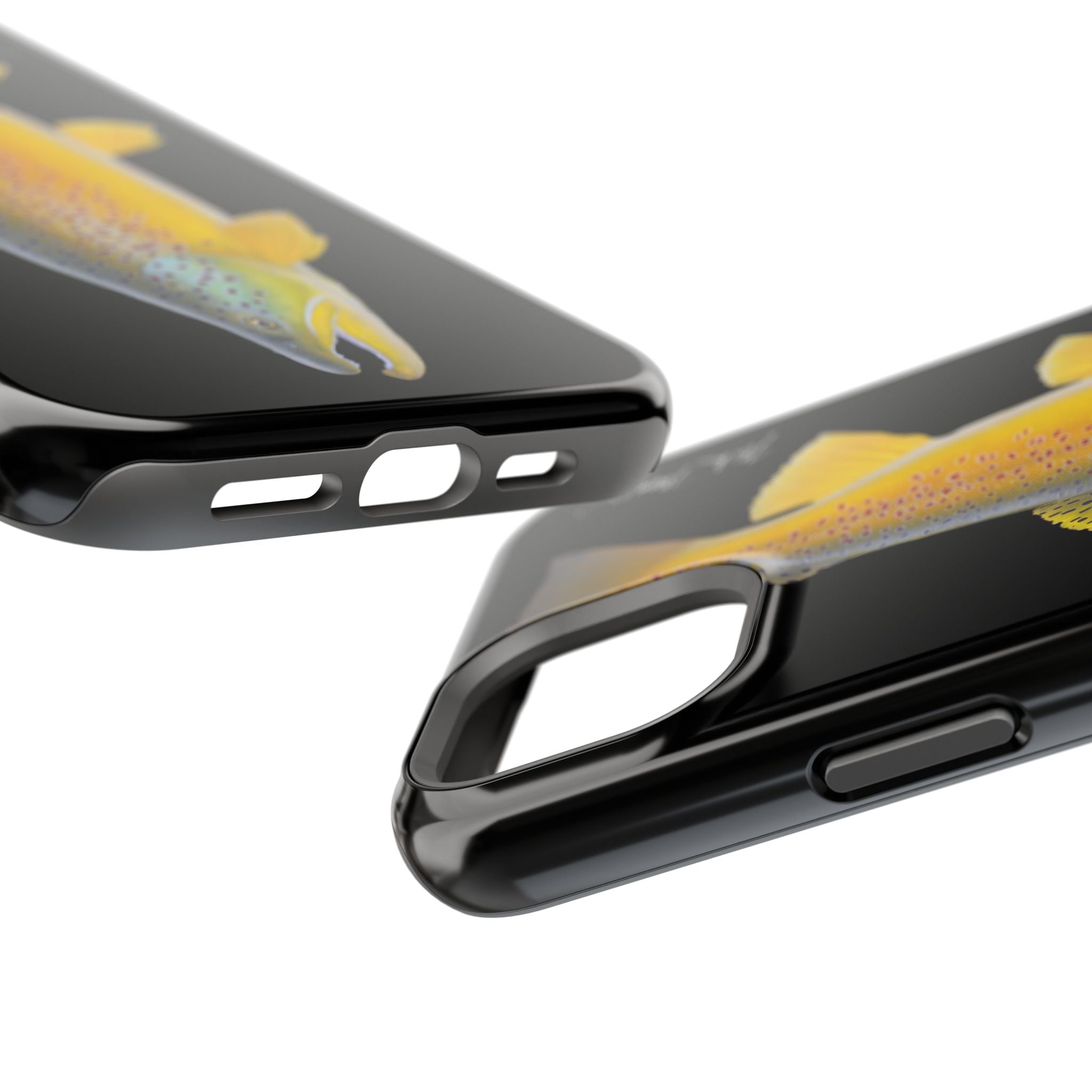Brown Trout 3 Black MagSafe iPhone Case
