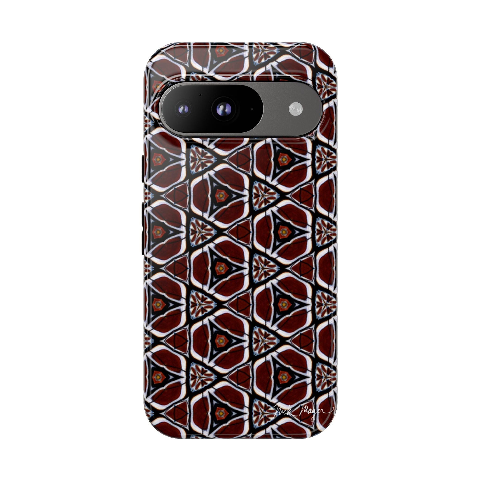 Maroon Butterfly Pattern Phone Case (Samsung)