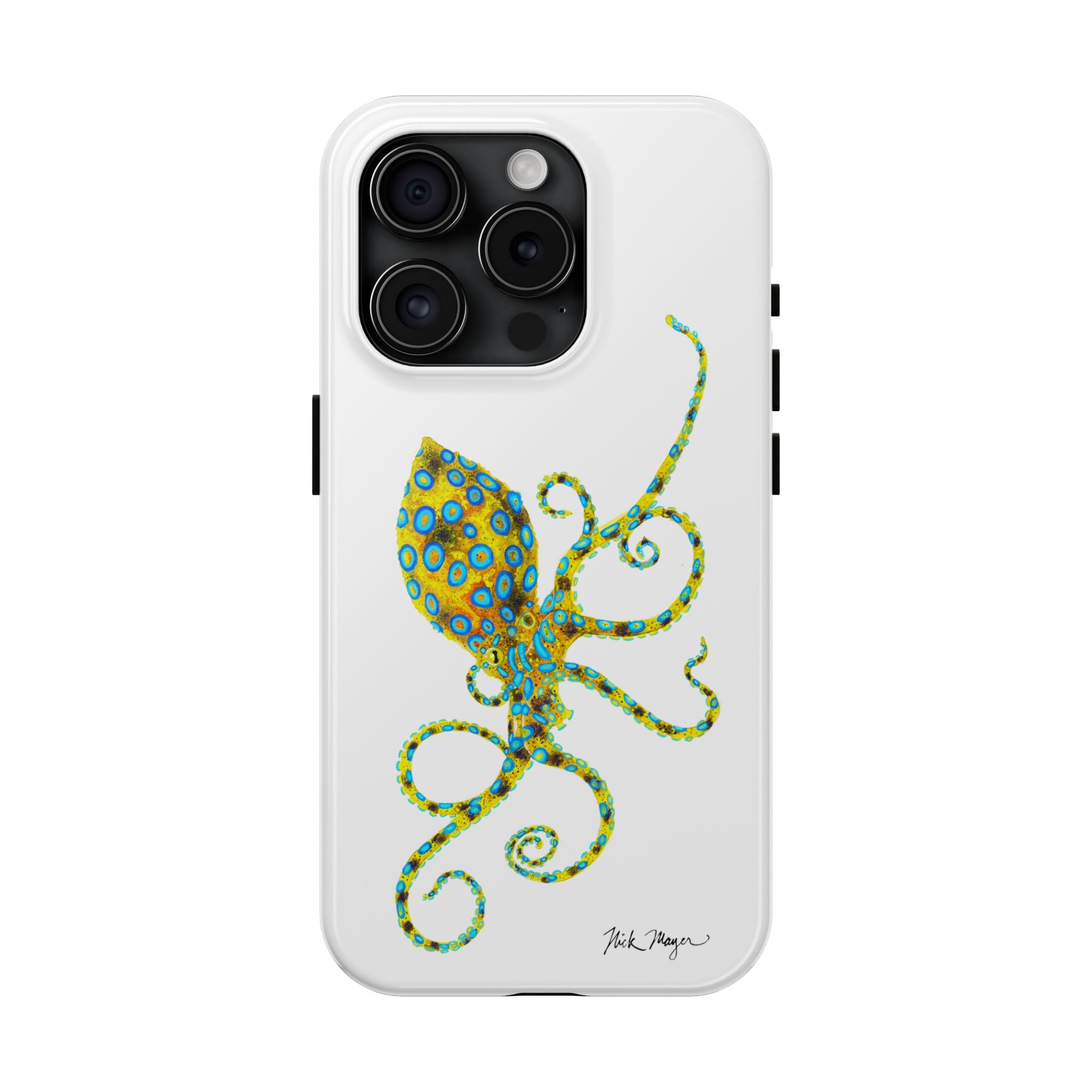 Blue Ringed Octopus White Phone Case (iPhone)