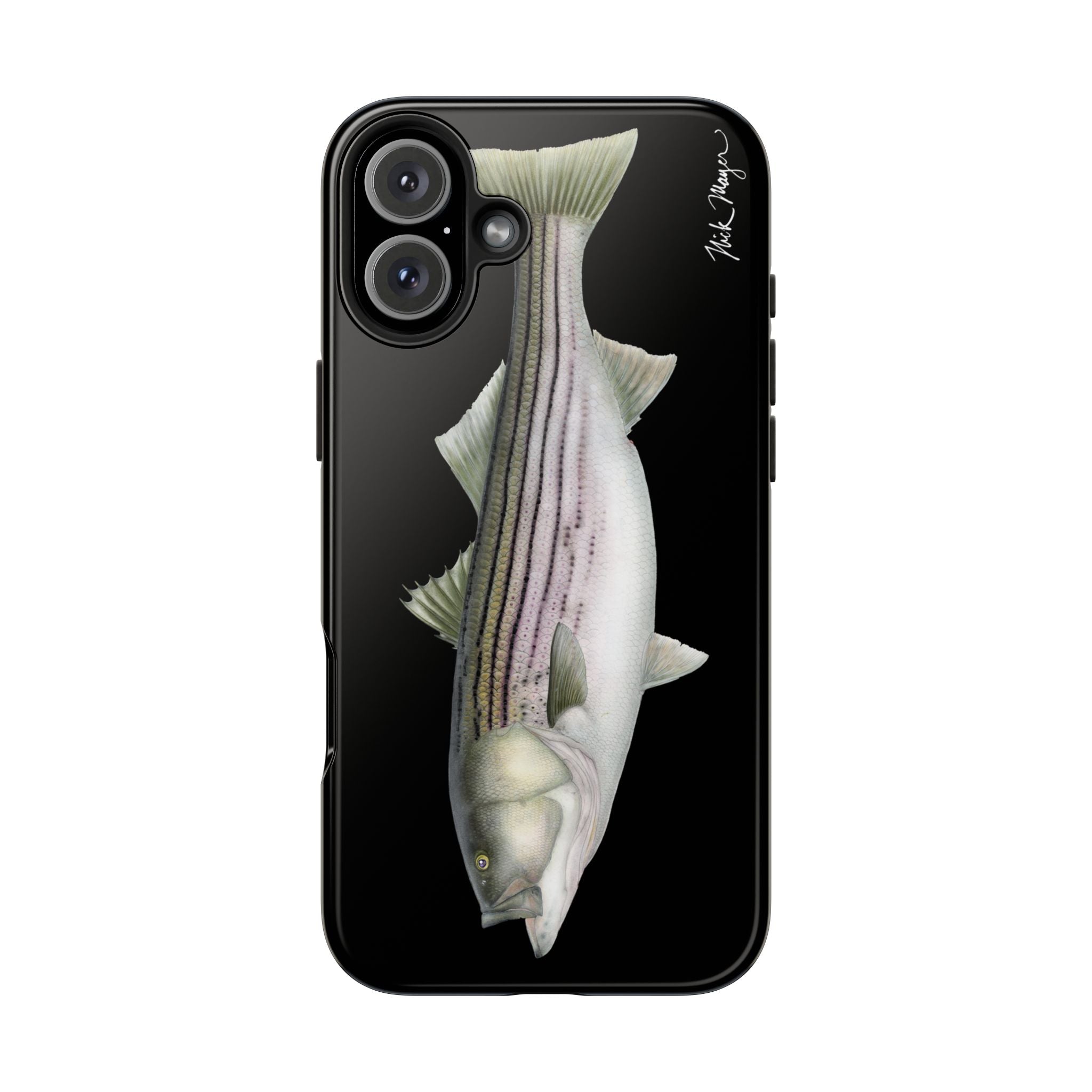 30 lb Striper - Black Phone Case (iPhone)