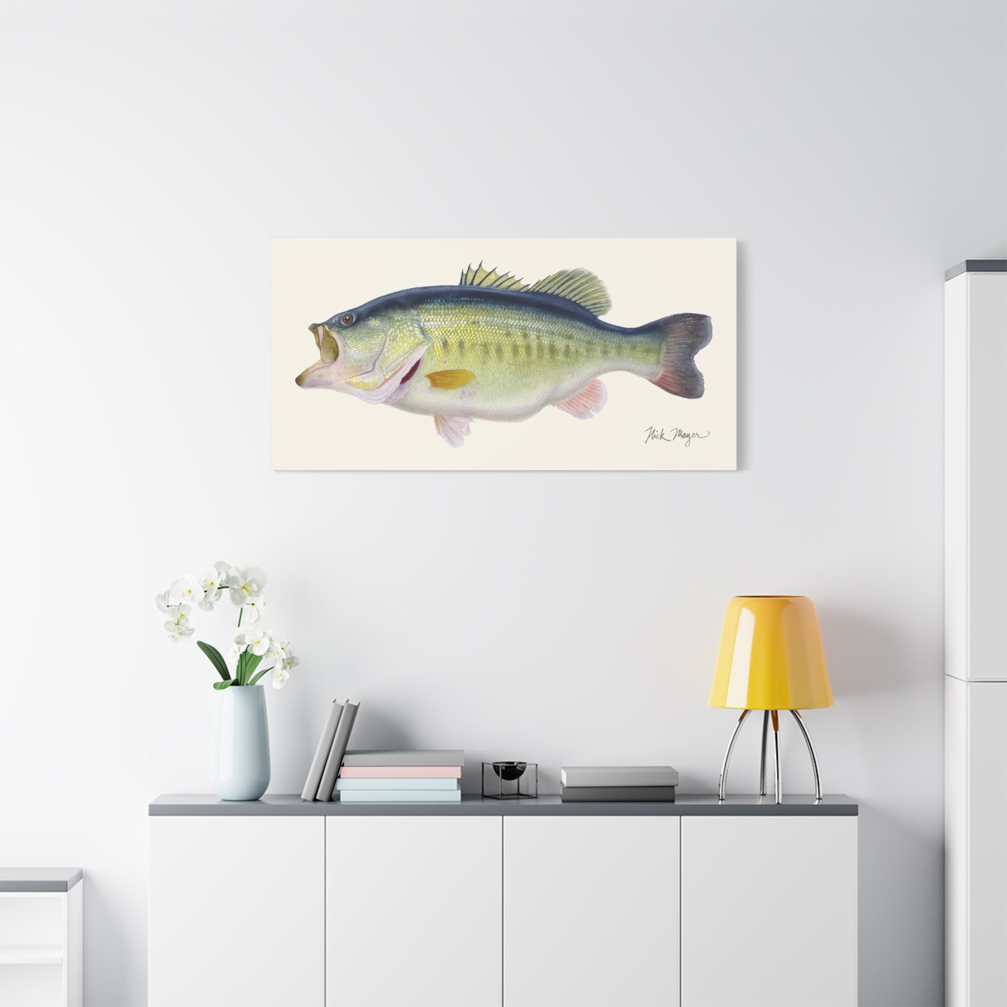Largemouth Bass III Canvas Print Printify