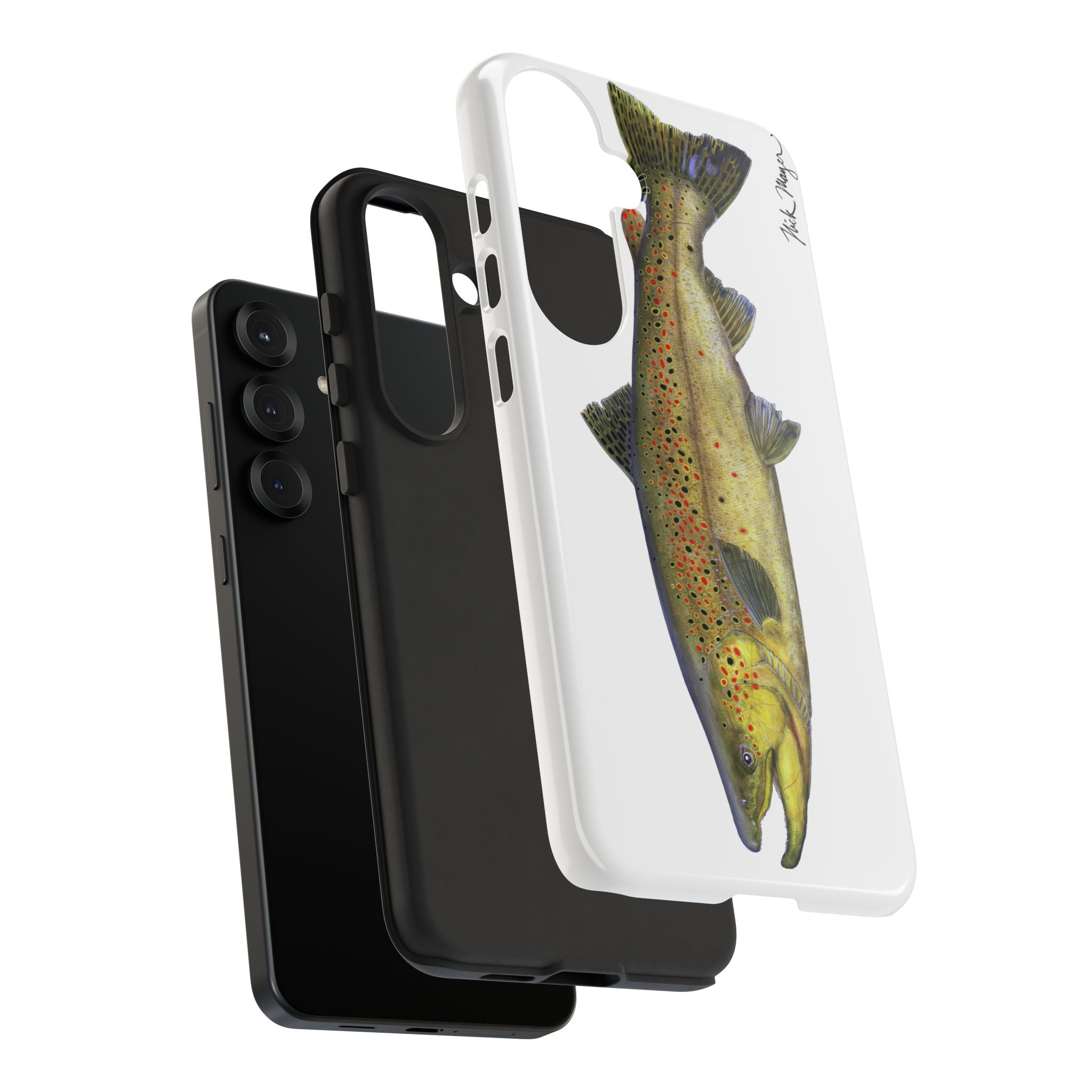 Brown Trout White Phone Case (Samsung)