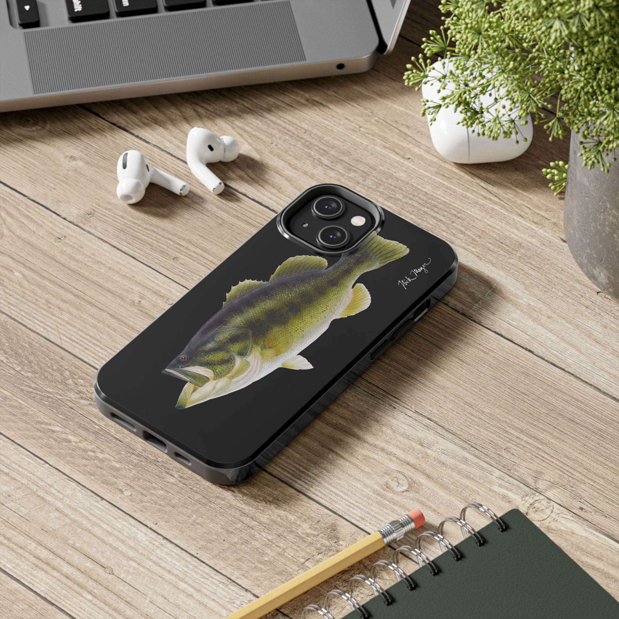 Largemouth Bass Black Phone Case (iPhone)