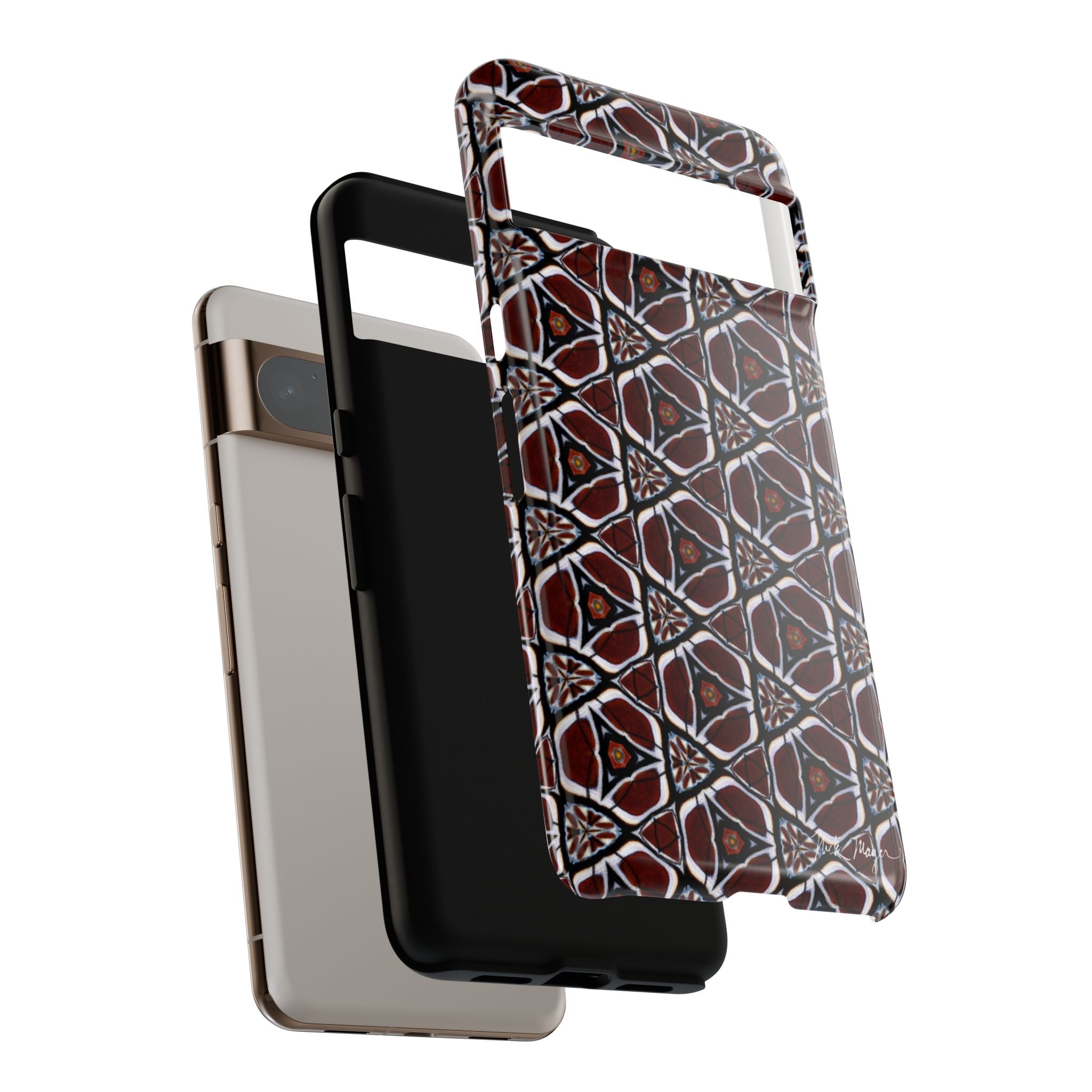 Maroon Butterfly Pattern Phone Case (Samsung)