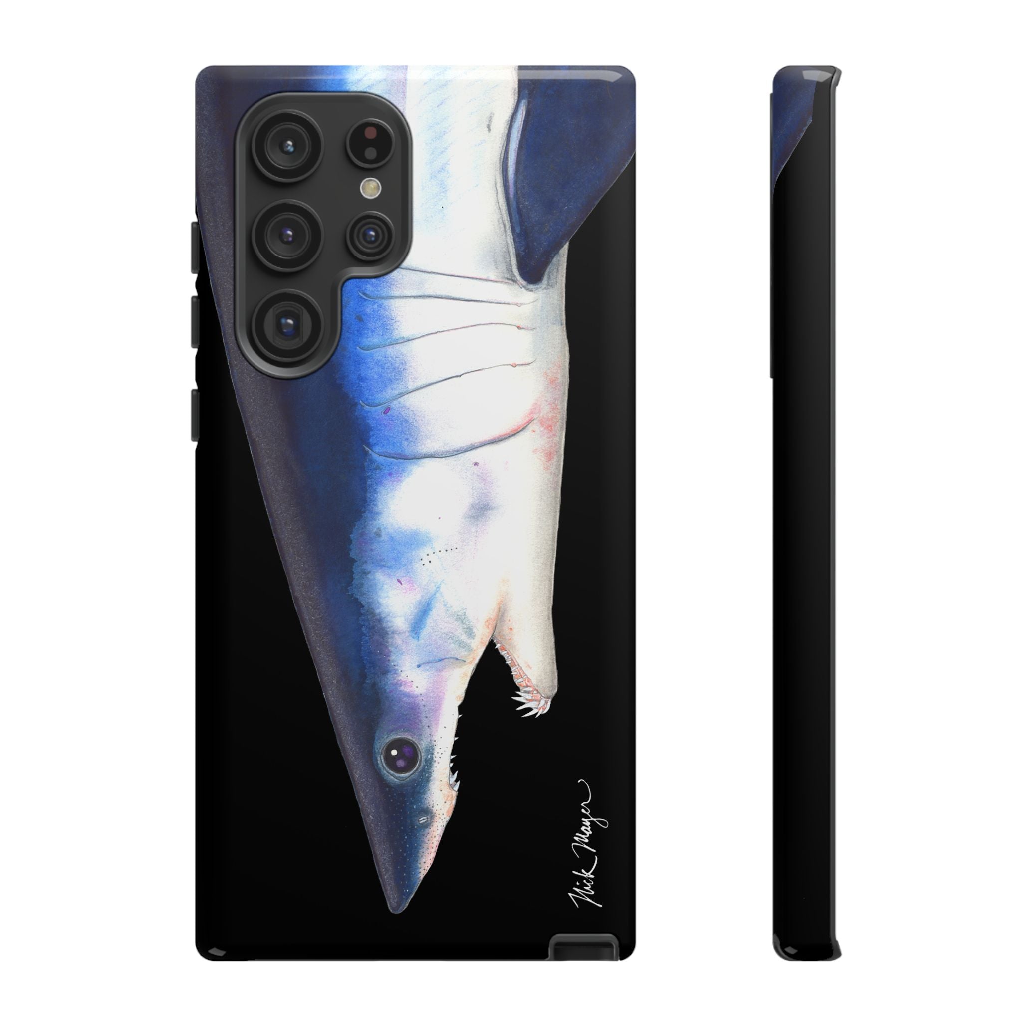 Mako Shark Face Black Phone Case (Samsung) Printify