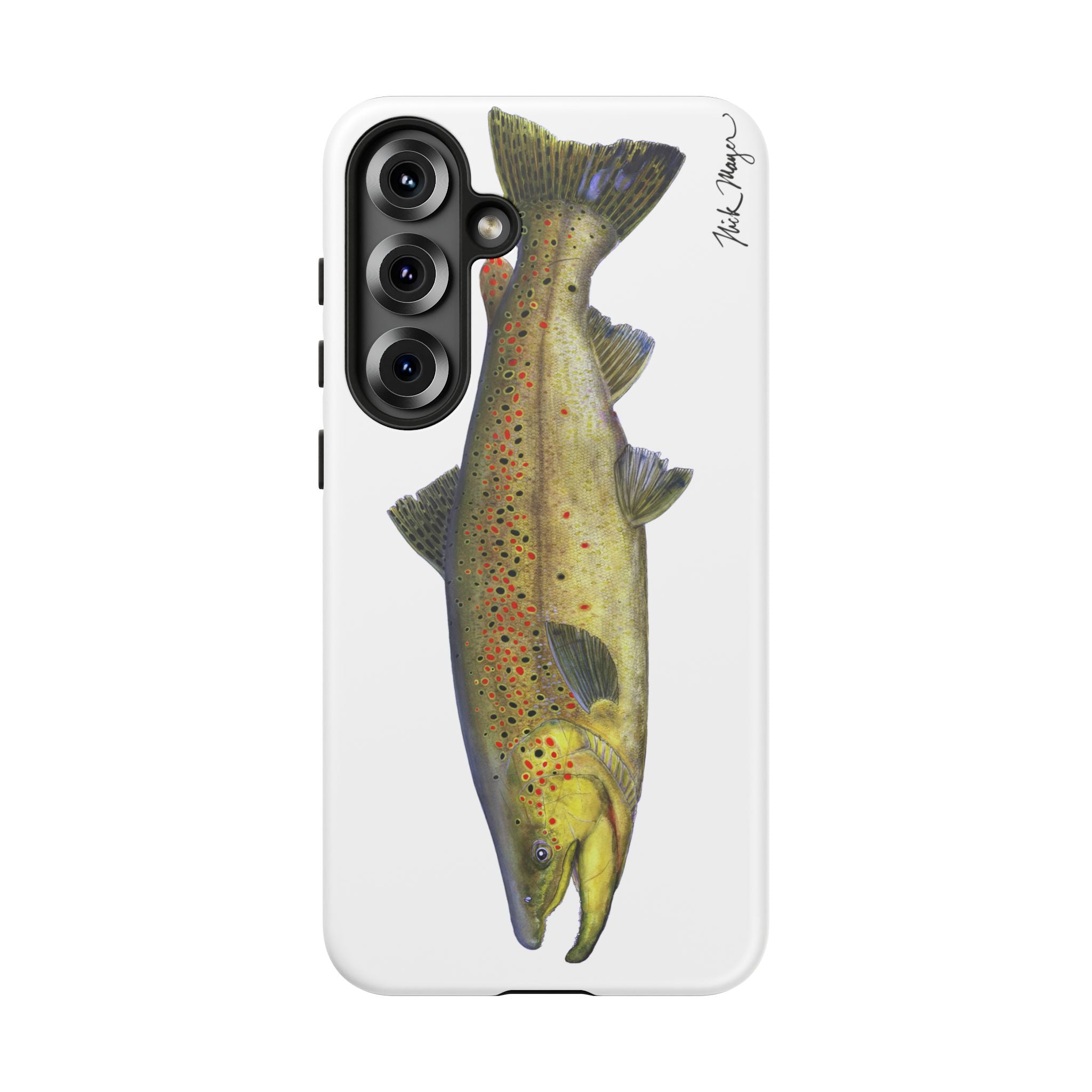 Brown Trout White Phone Case (Samsung)
