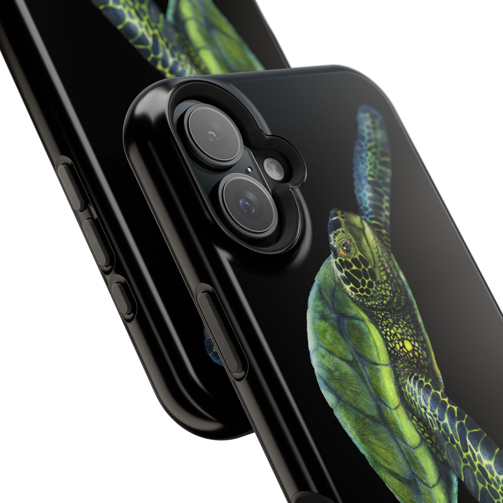Green Sea Turtle MagSafe Black iPhone Case