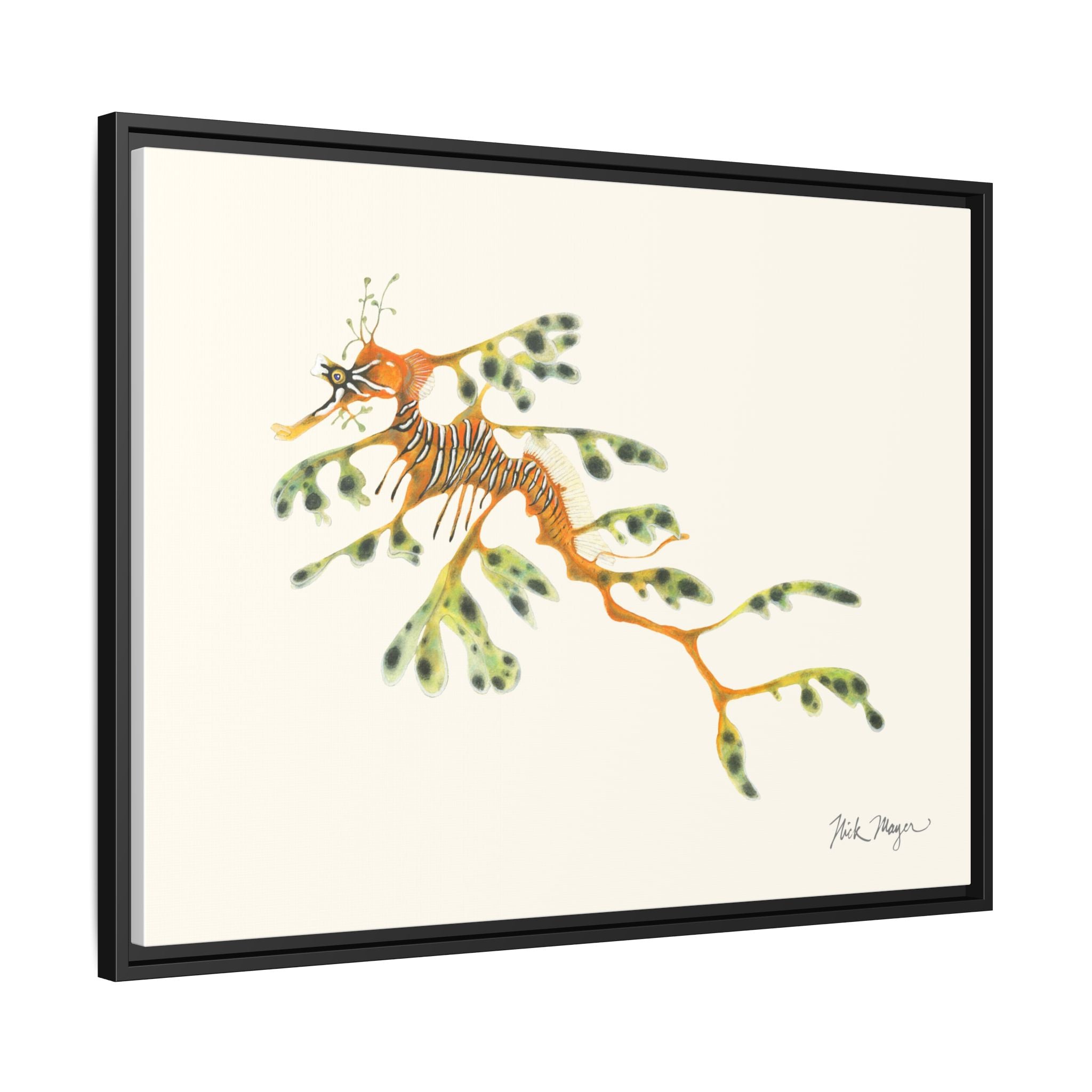 Leafy Sea Dragon Framed Canvas Print Printify