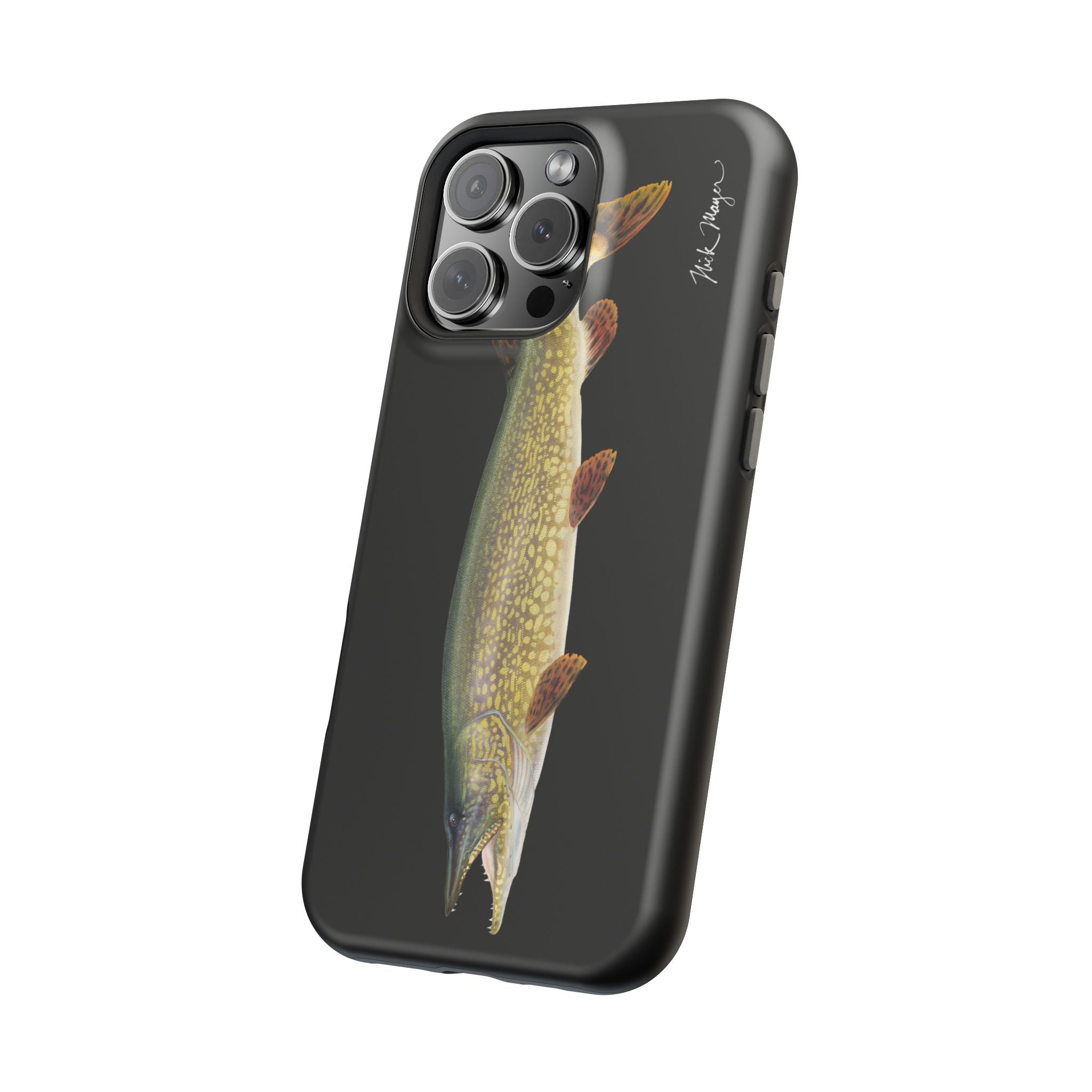 Northern Pike MagSafe Black iPhone Case Printify