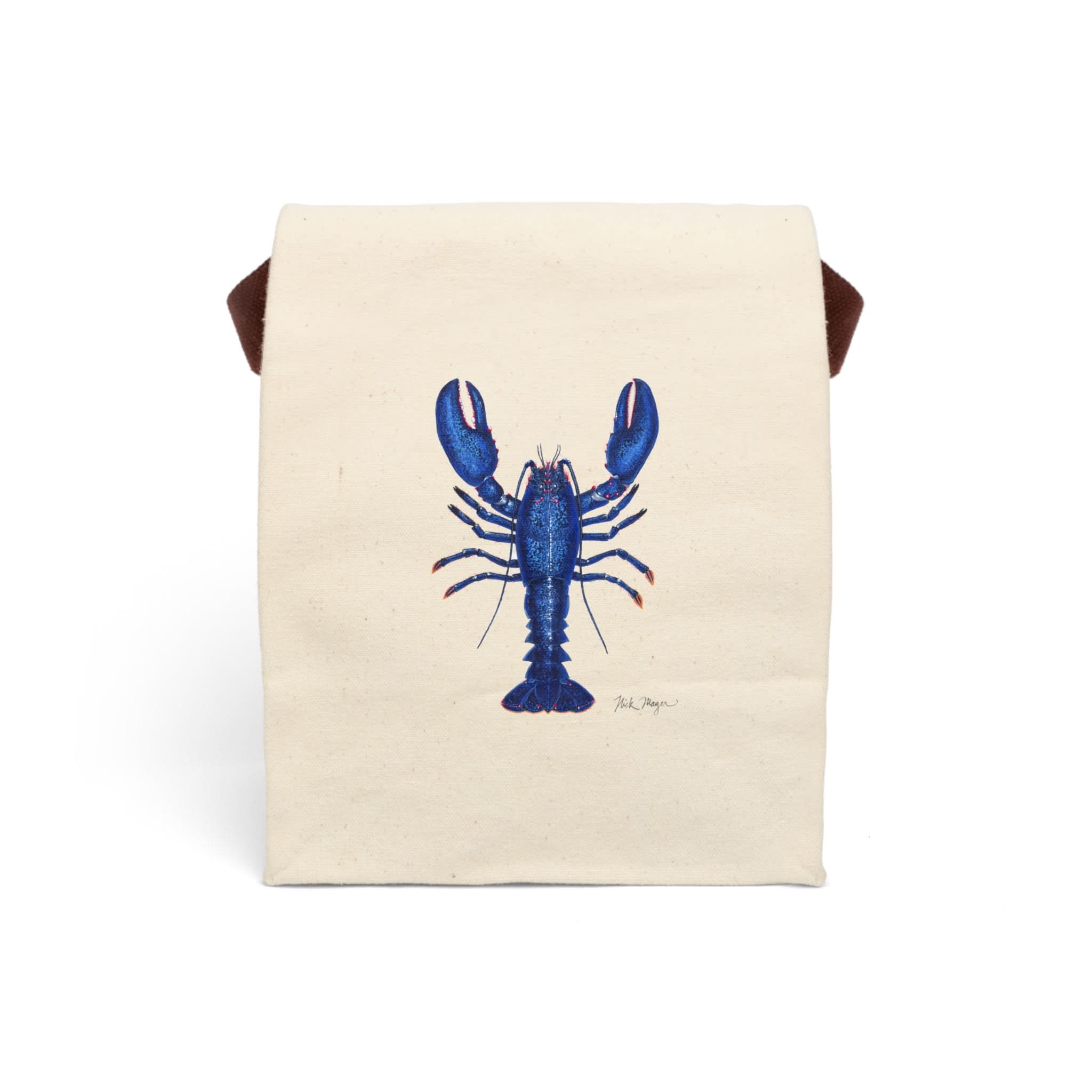 Blue Lobster Canvas Lunch Bag