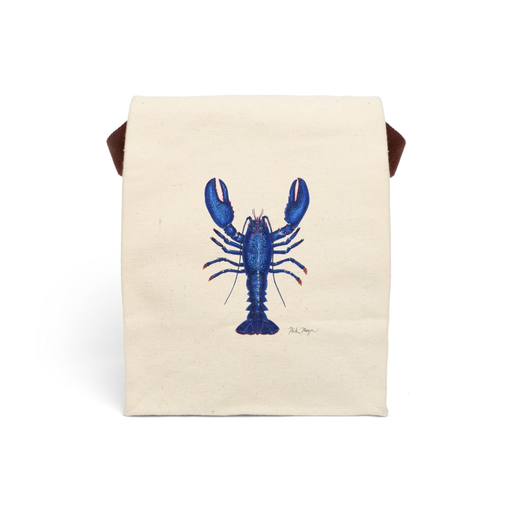 Blue Lobster Canvas Lunch Bag