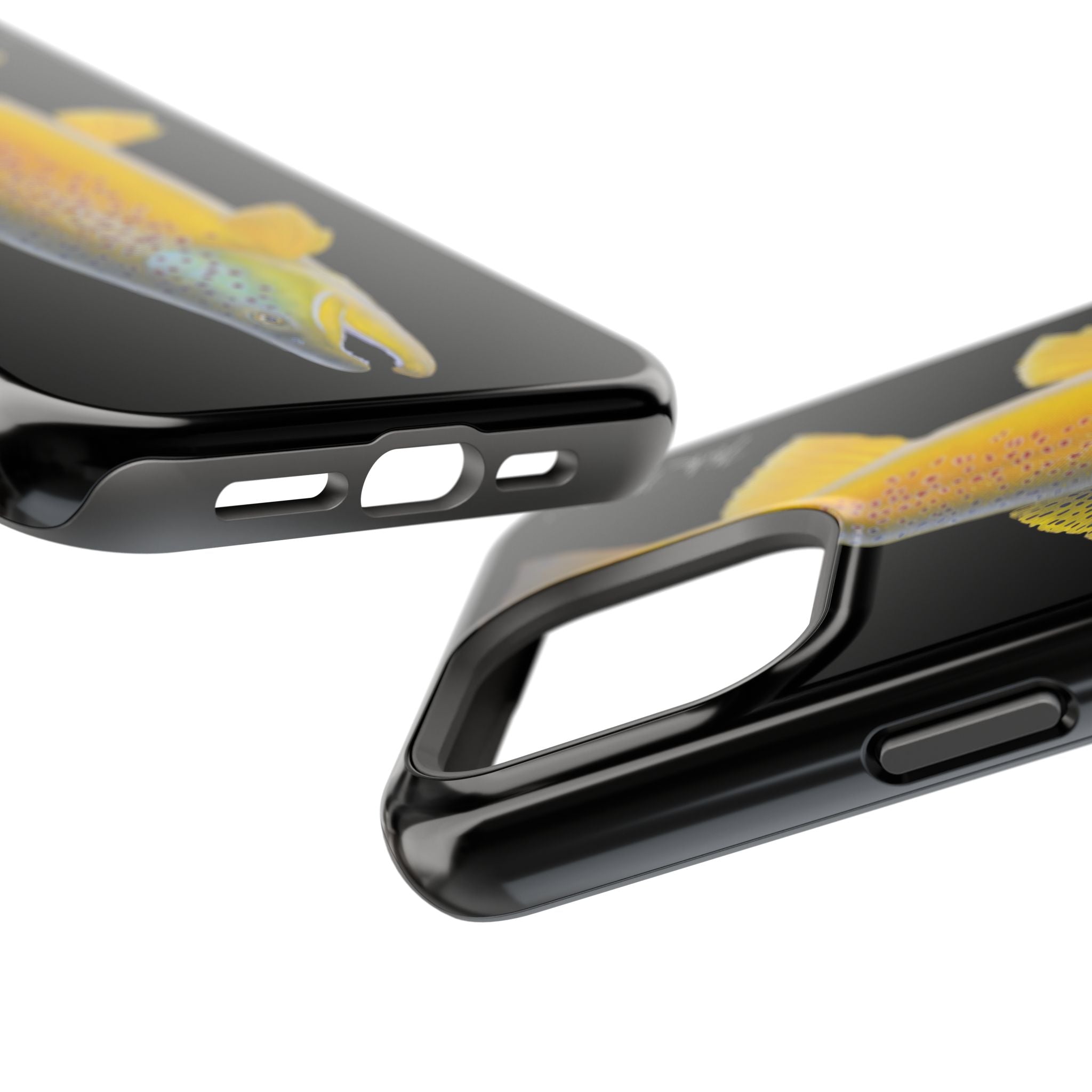 Brown Trout 3 Black MagSafe iPhone Case