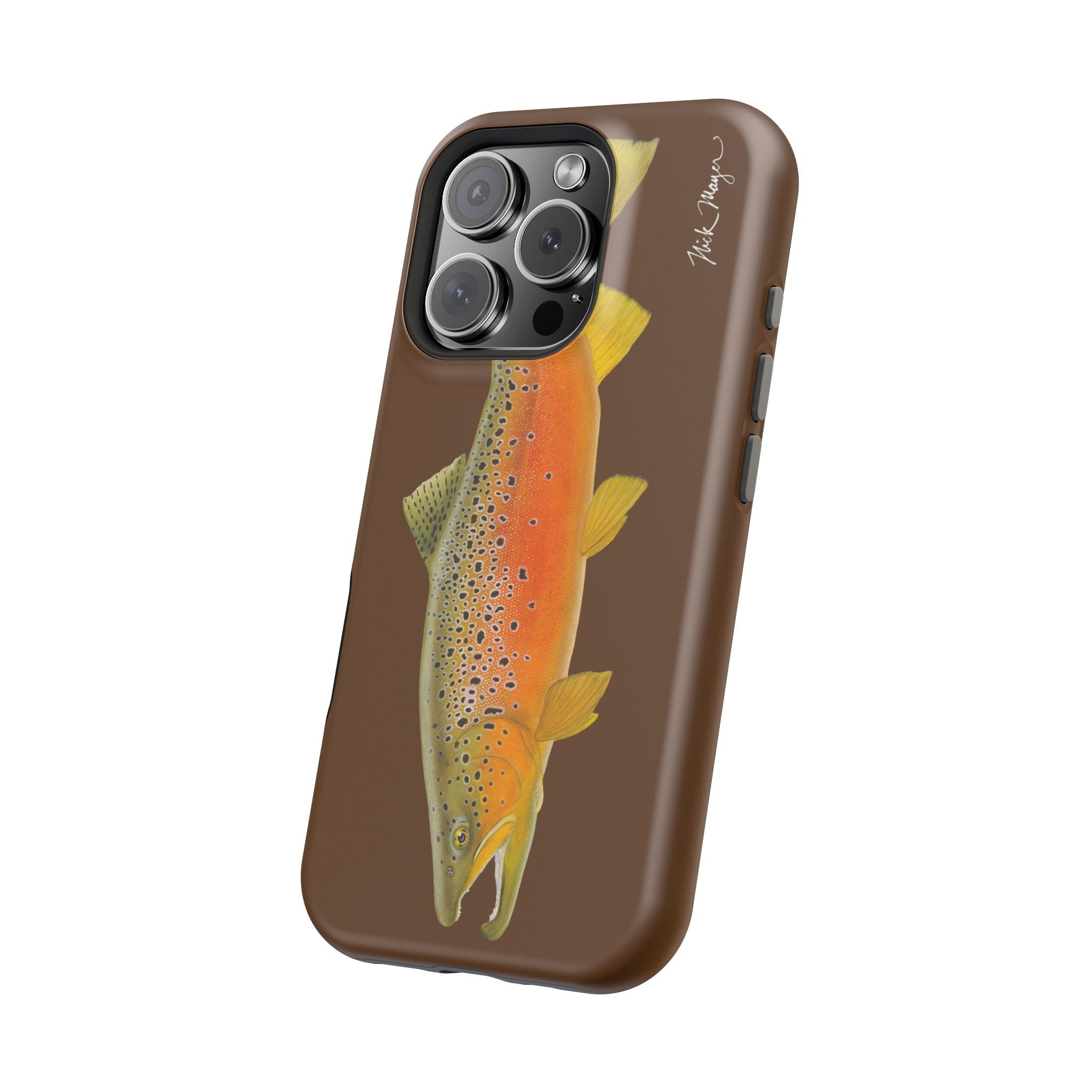 Brown Trout 2 Brown MagSafe iPhone Case, Limited Run