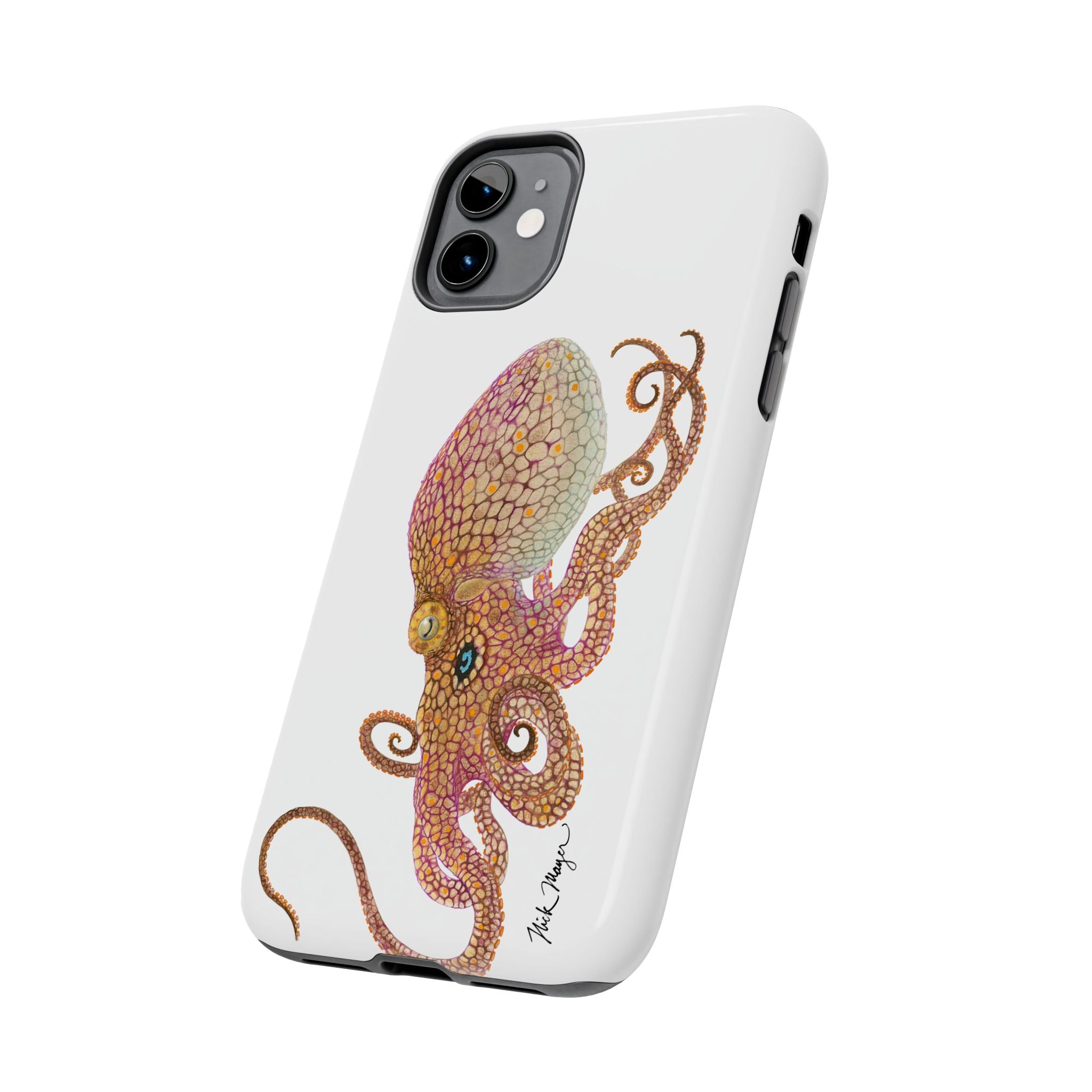 Two Spot Octopus White Phone Case (iPhone)