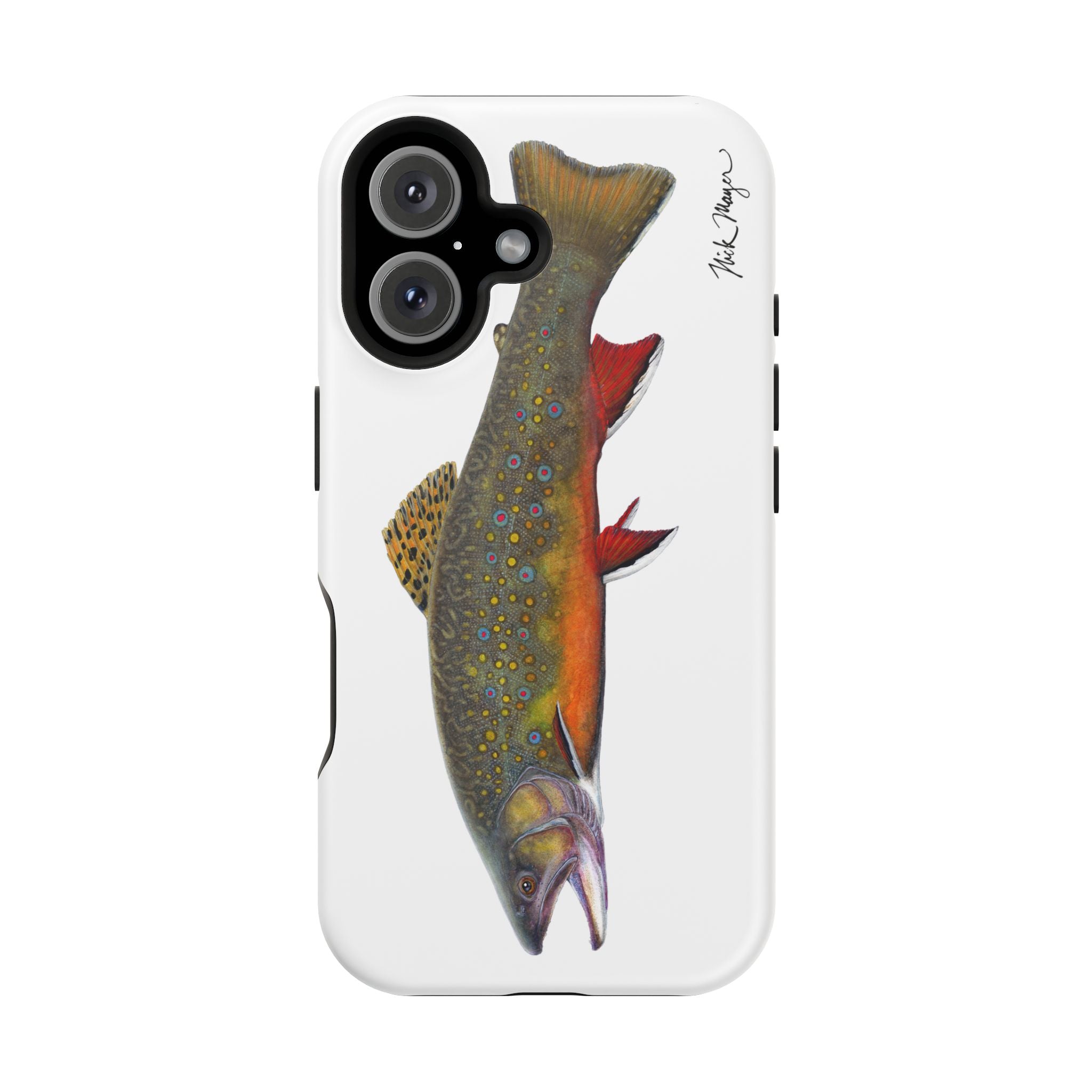Brook Trout MagSafe White iPhone Case