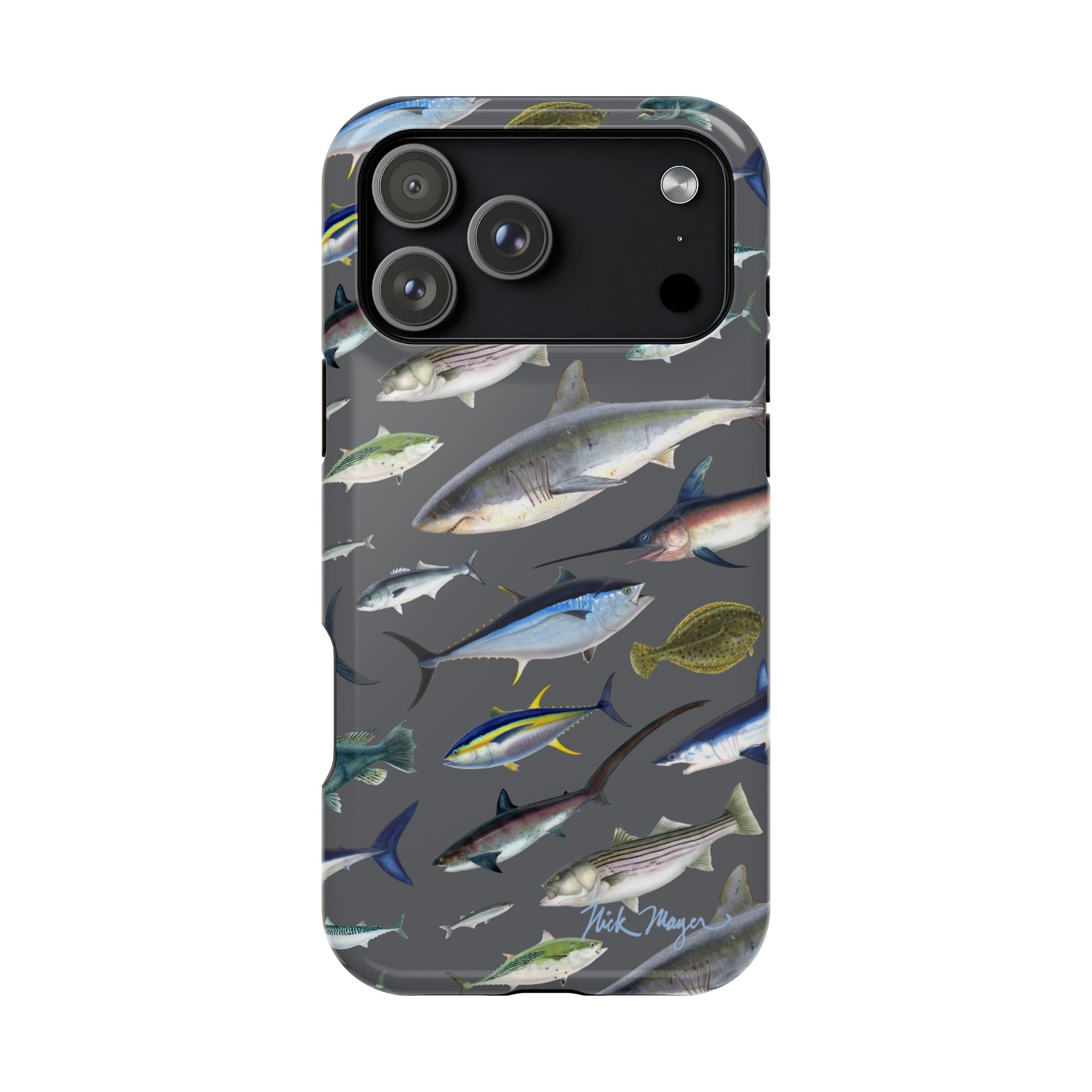 New England Offshore Fish Grey MagSafe iPhone Case