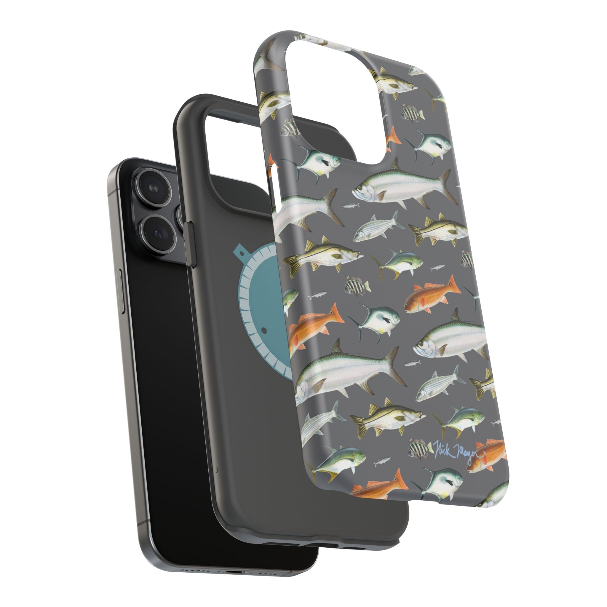 NEW Southern Fish Grey MagSafe iPhone Case