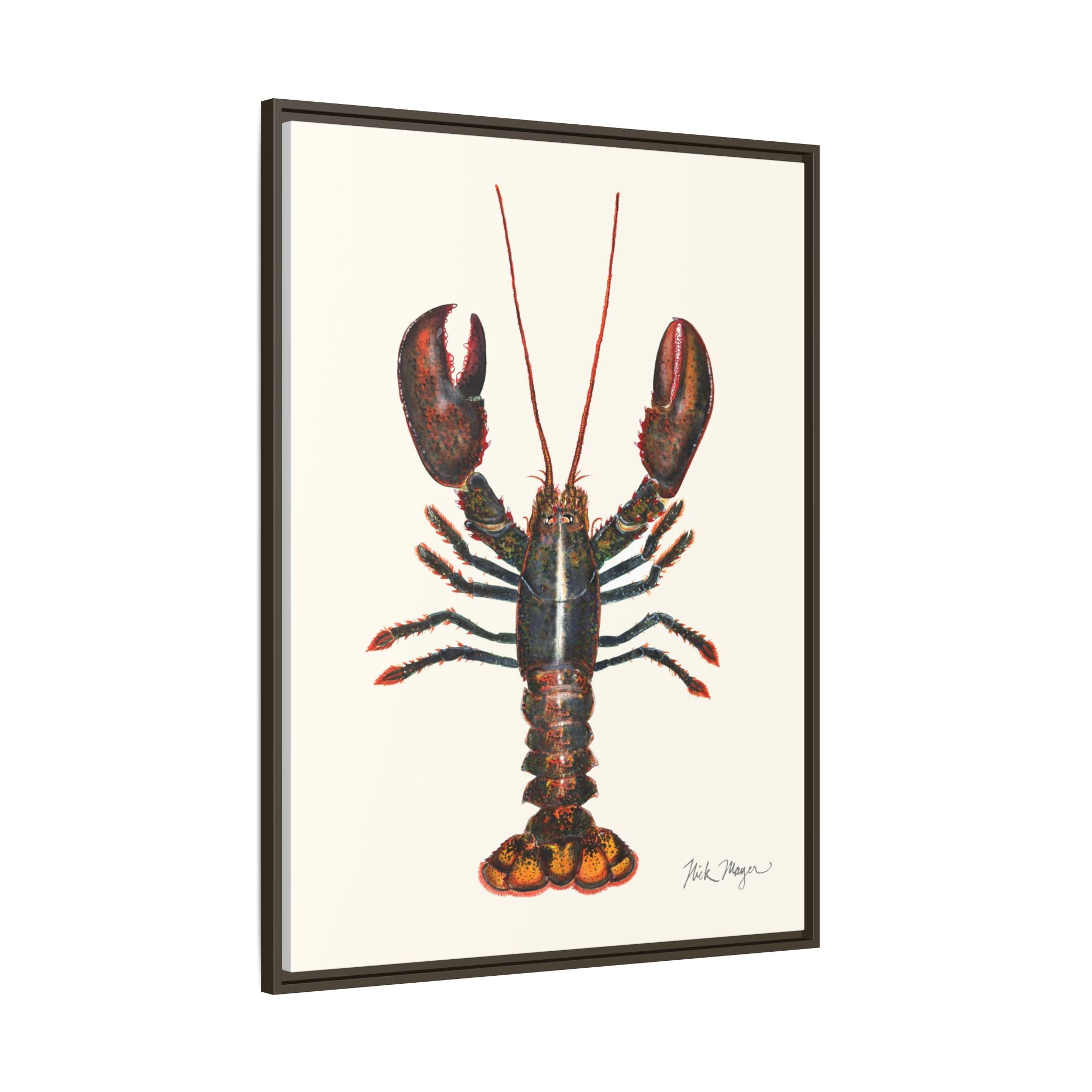 Northern Lobster Framed Canvas Print Printify