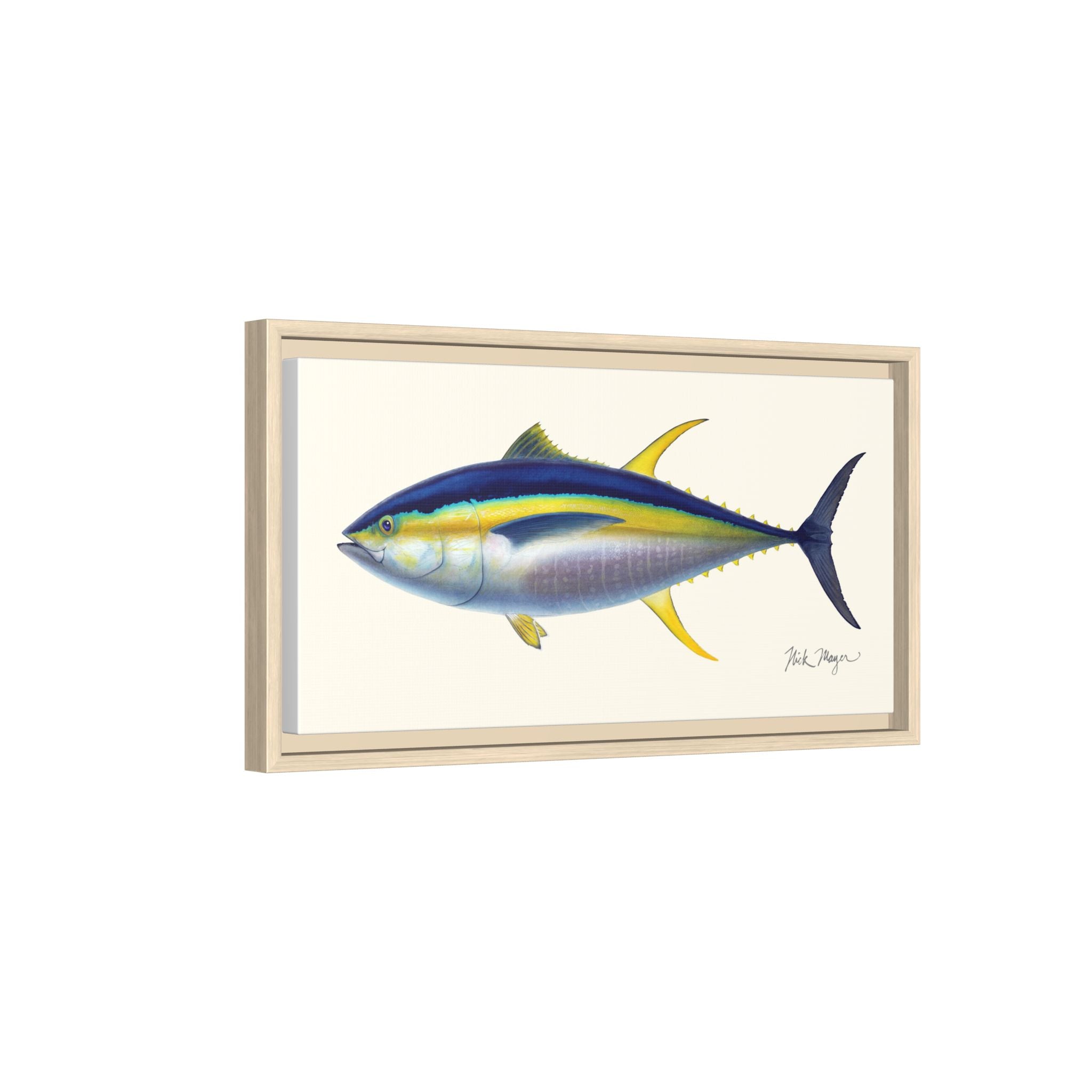 Yellowfin Tuna Framed Canvas Print Printify