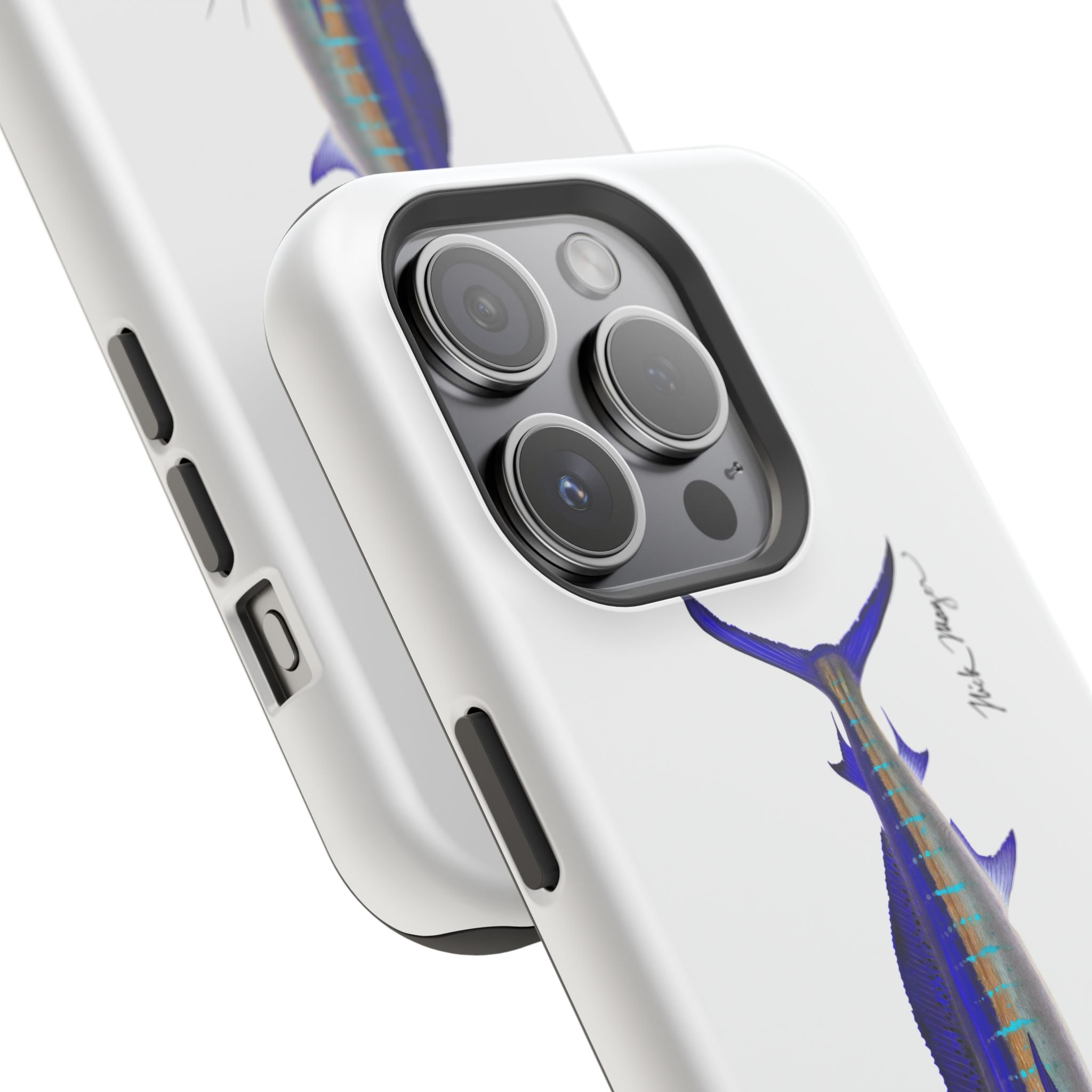 Striped Marlin MagSafe White iPhone Case