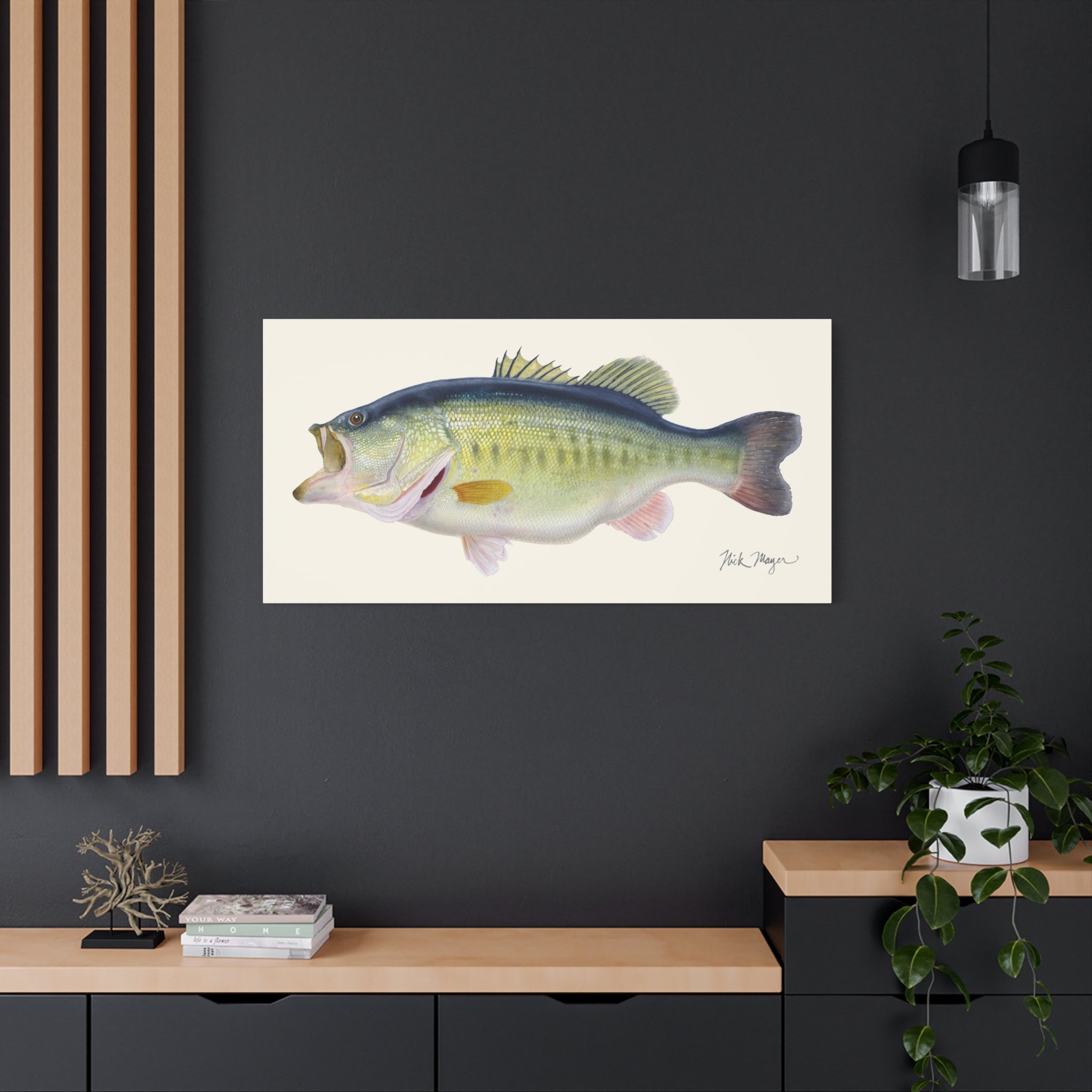 Largemouth Bass III Canvas Print Printify