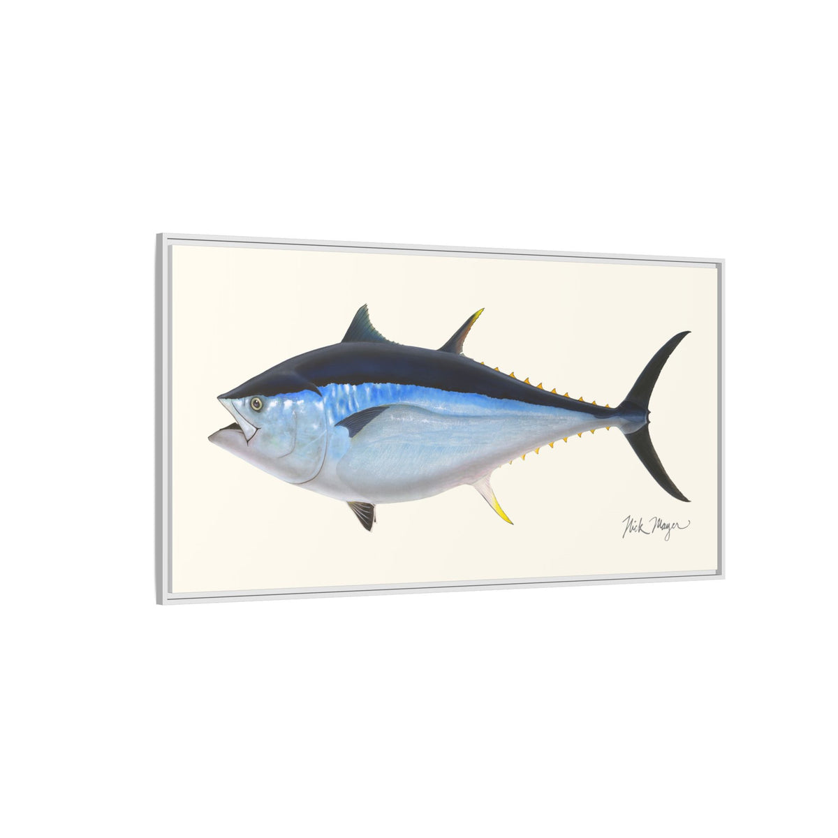 Giant Bluefin Tuna 2 Framed Canvas Print Printify