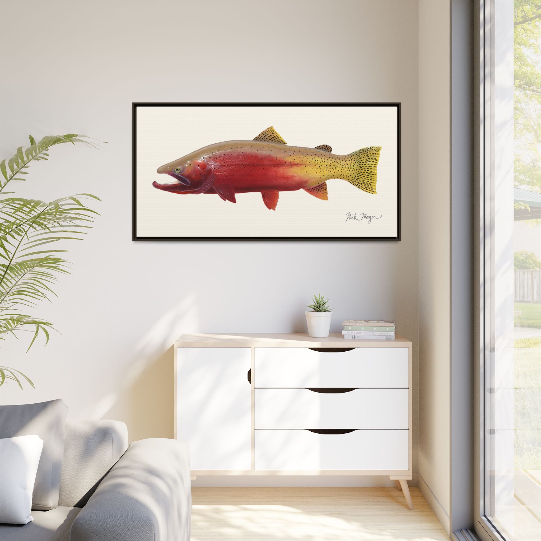 Cutthroat Trout II Framed Canvas Print Printify