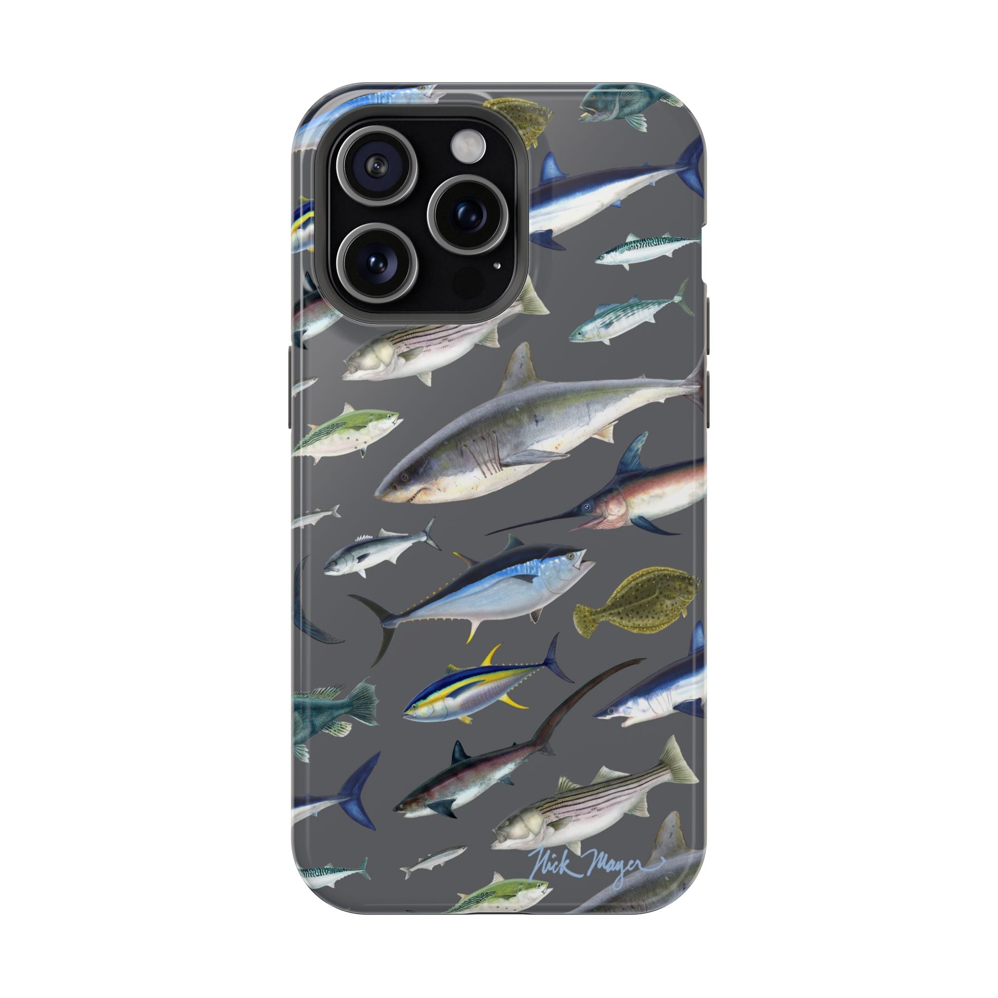 New England Offshore Fish Grey MagSafe iPhone Case