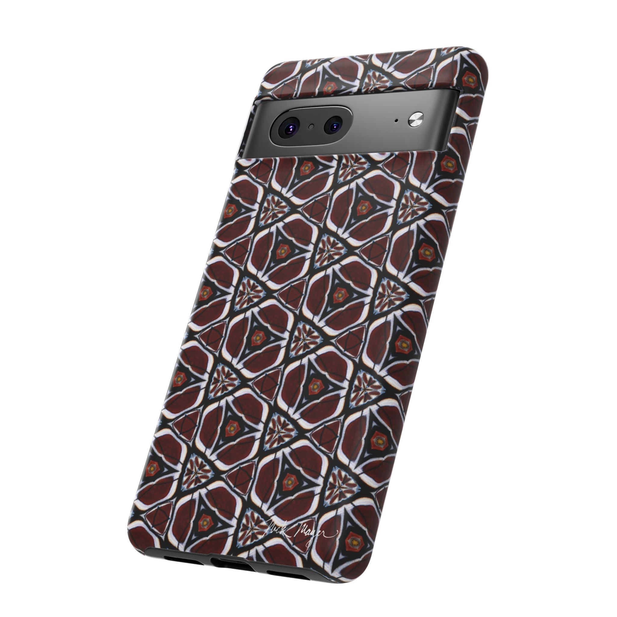 Maroon Butterfly Pattern Phone Case (Samsung)