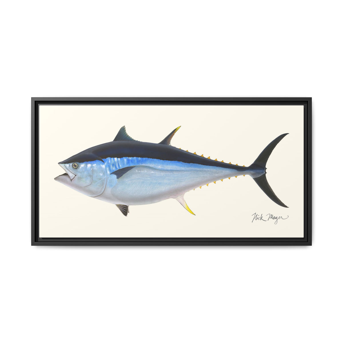 Giant Bluefin Tuna 2 Framed Canvas Print Printify