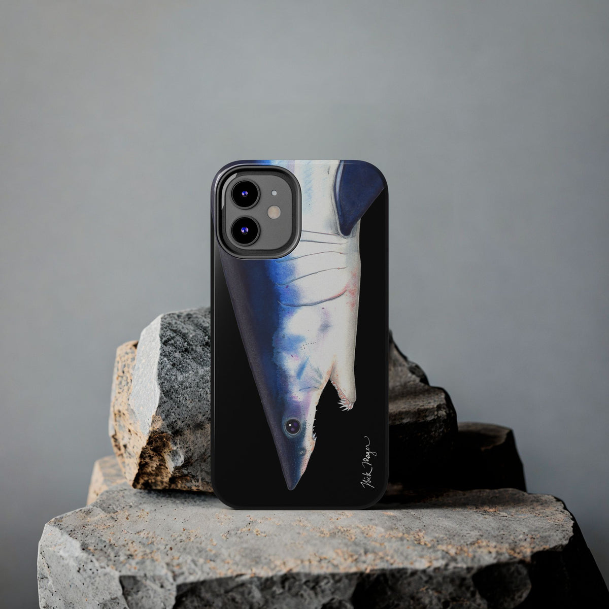 Mako Shark Face Black Case (iPhone) Printify