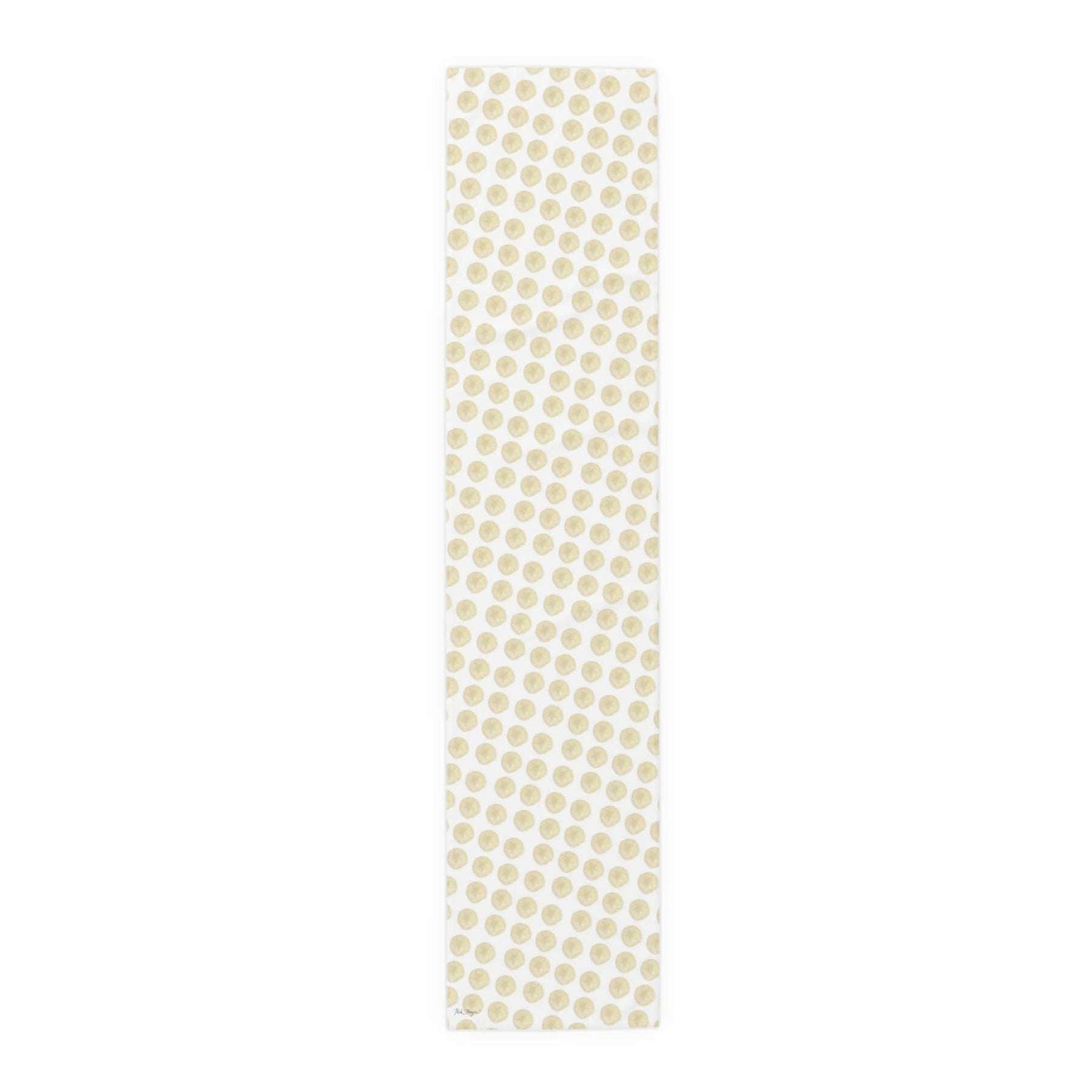 Ivory Sand Dollars II Cotton Table Runner