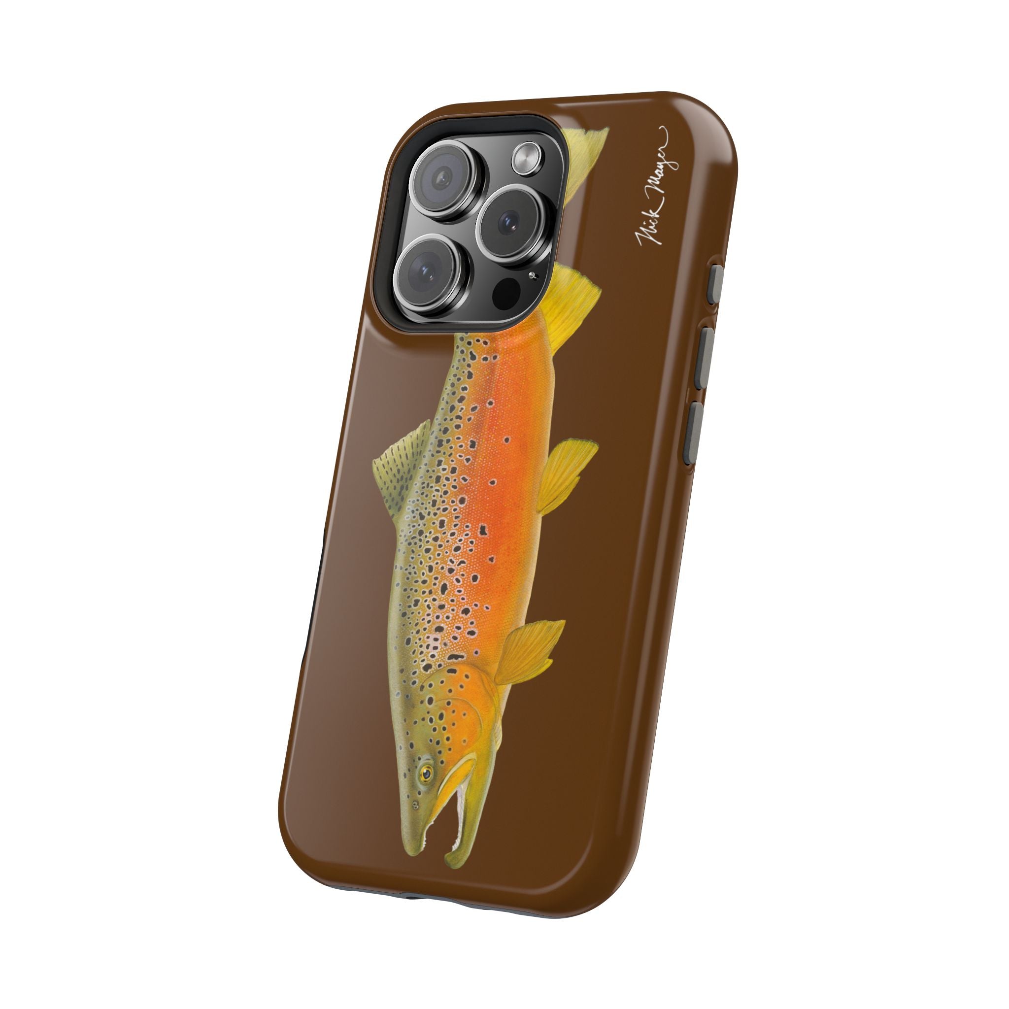Brown Trout 2 Brown MagSafe iPhone Case, Limited Run