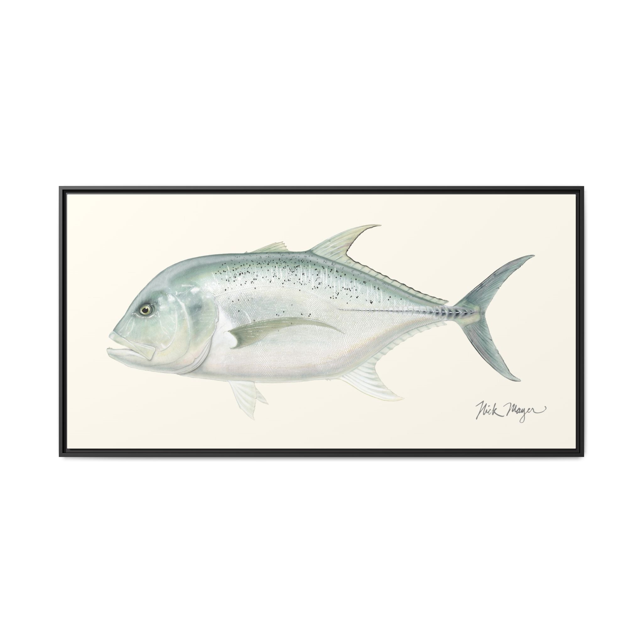 Boss Giant Trevally Framed Canvas Print Printify