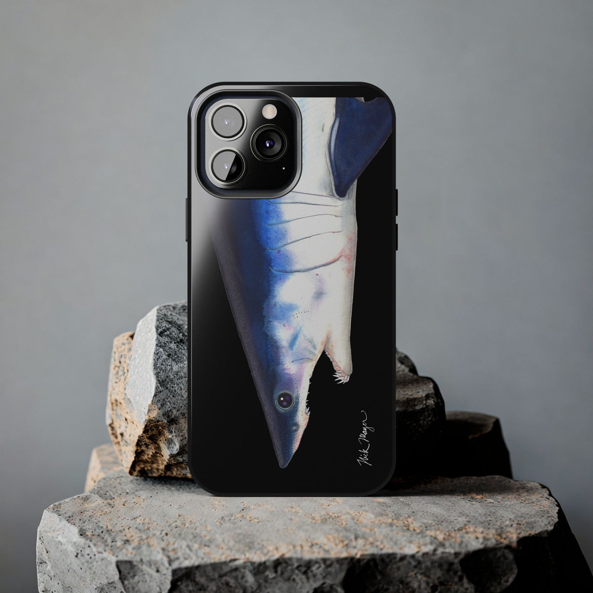 Mako Shark Face Black Case (iPhone) Printify