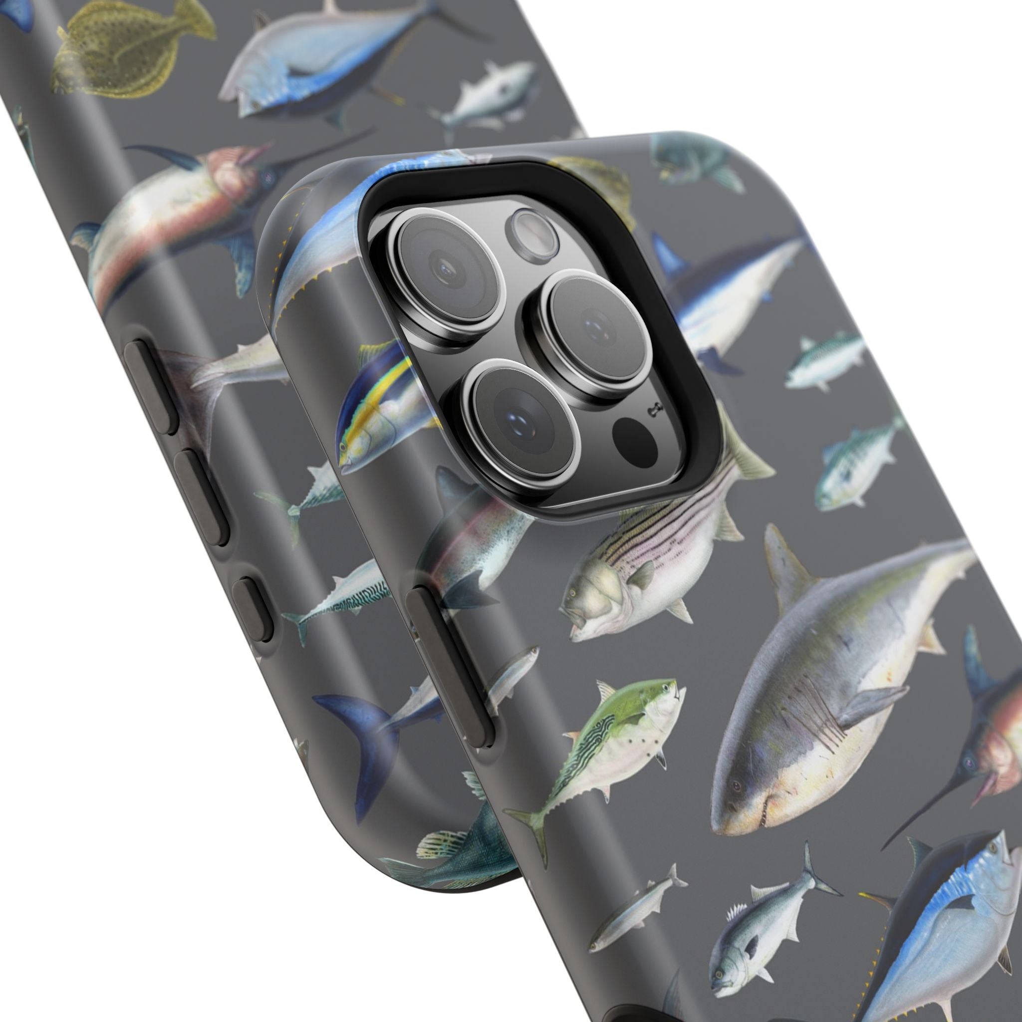 New England Offshore Fish Grey MagSafe iPhone Case