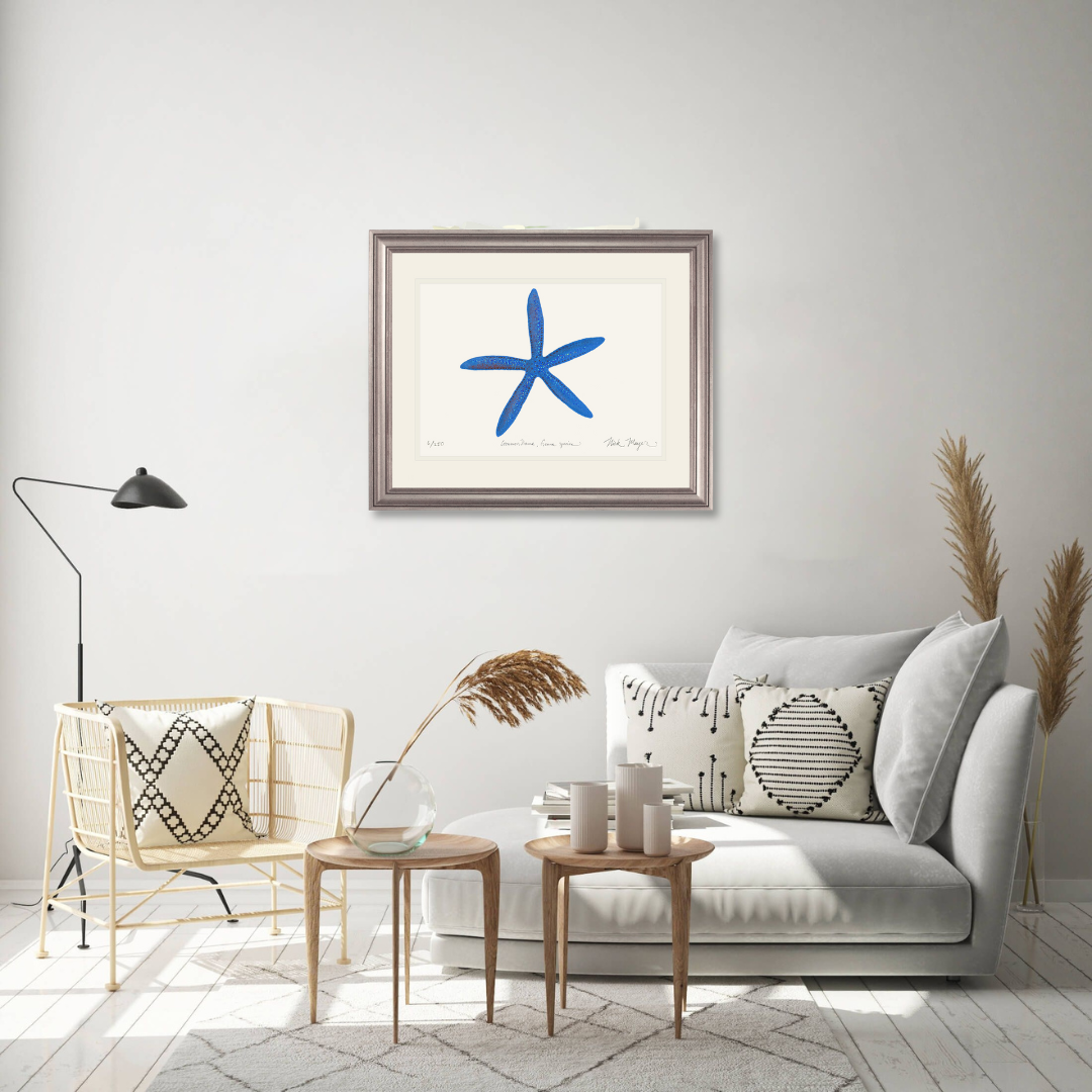 Blue Linckia I Starfish Print