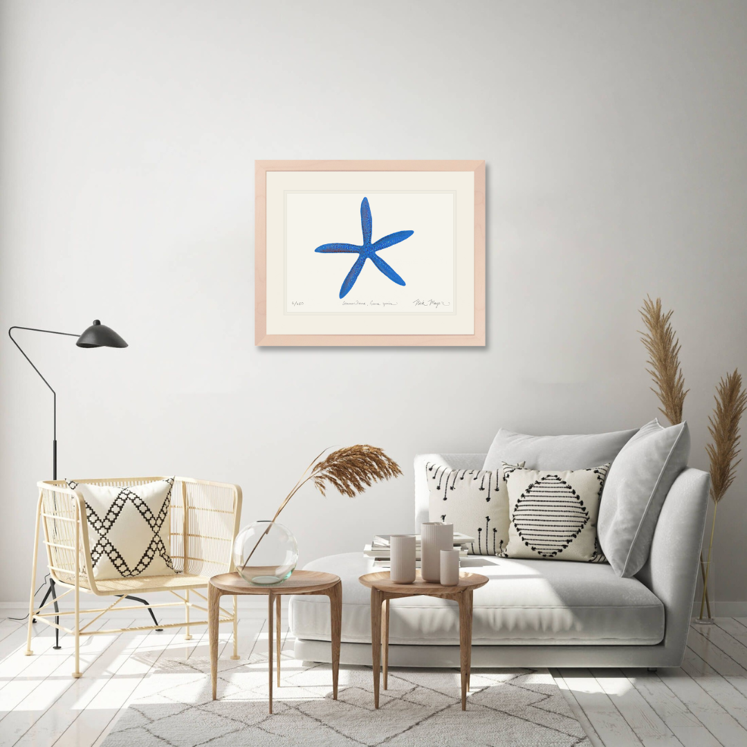 Blue Linckia I Starfish Print