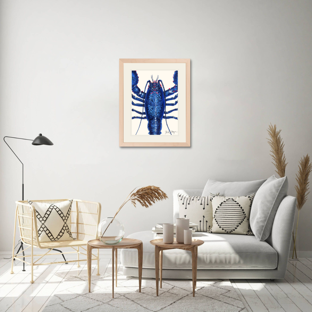 Blue Lobster Closeup Limited Edition Print