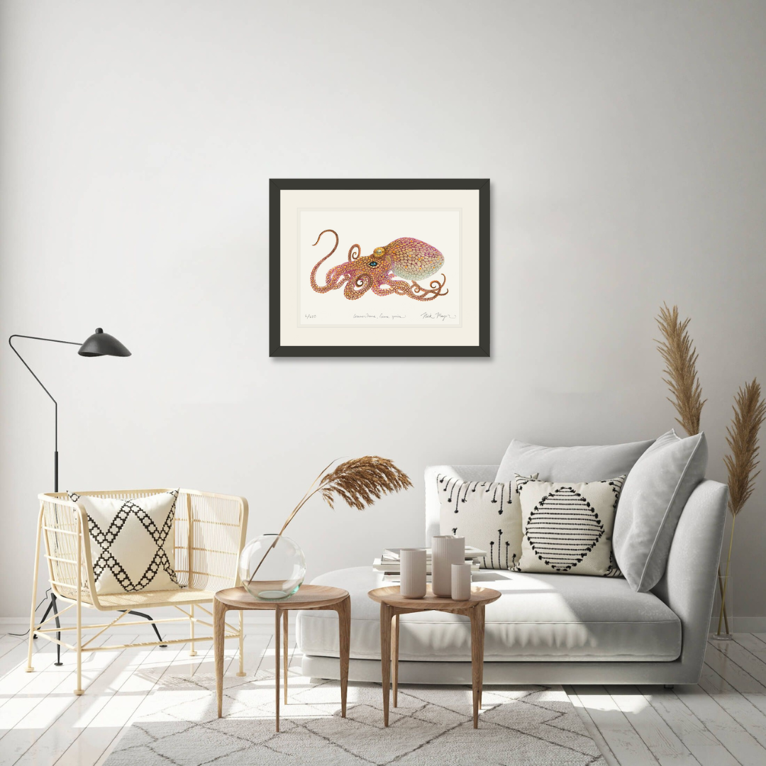 California Two Spot Octopus Print - Best Seller