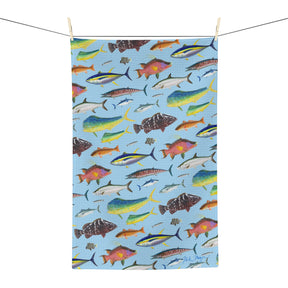 Southern Offshore Fish Blue Soft Kitchen Towel