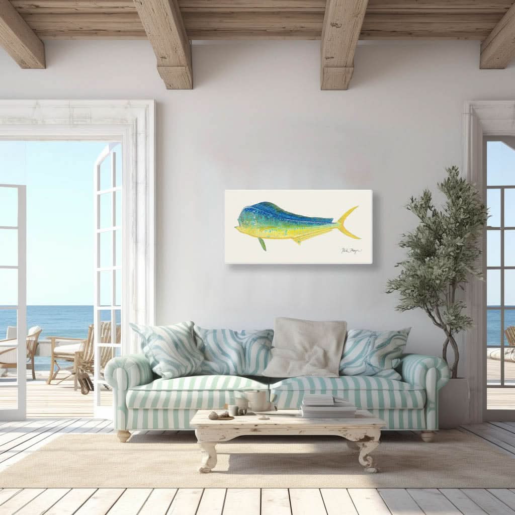 🎁 Bull Dorado/ Mahi Canvas Print (100% off)