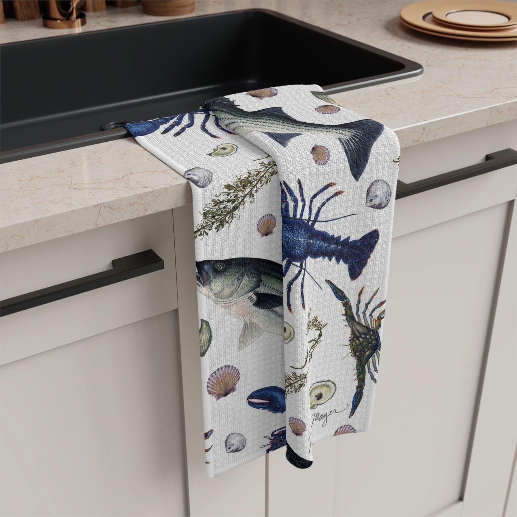 NE Seafood II Soft Kitchen Towel - NEW for Fall 2023!
